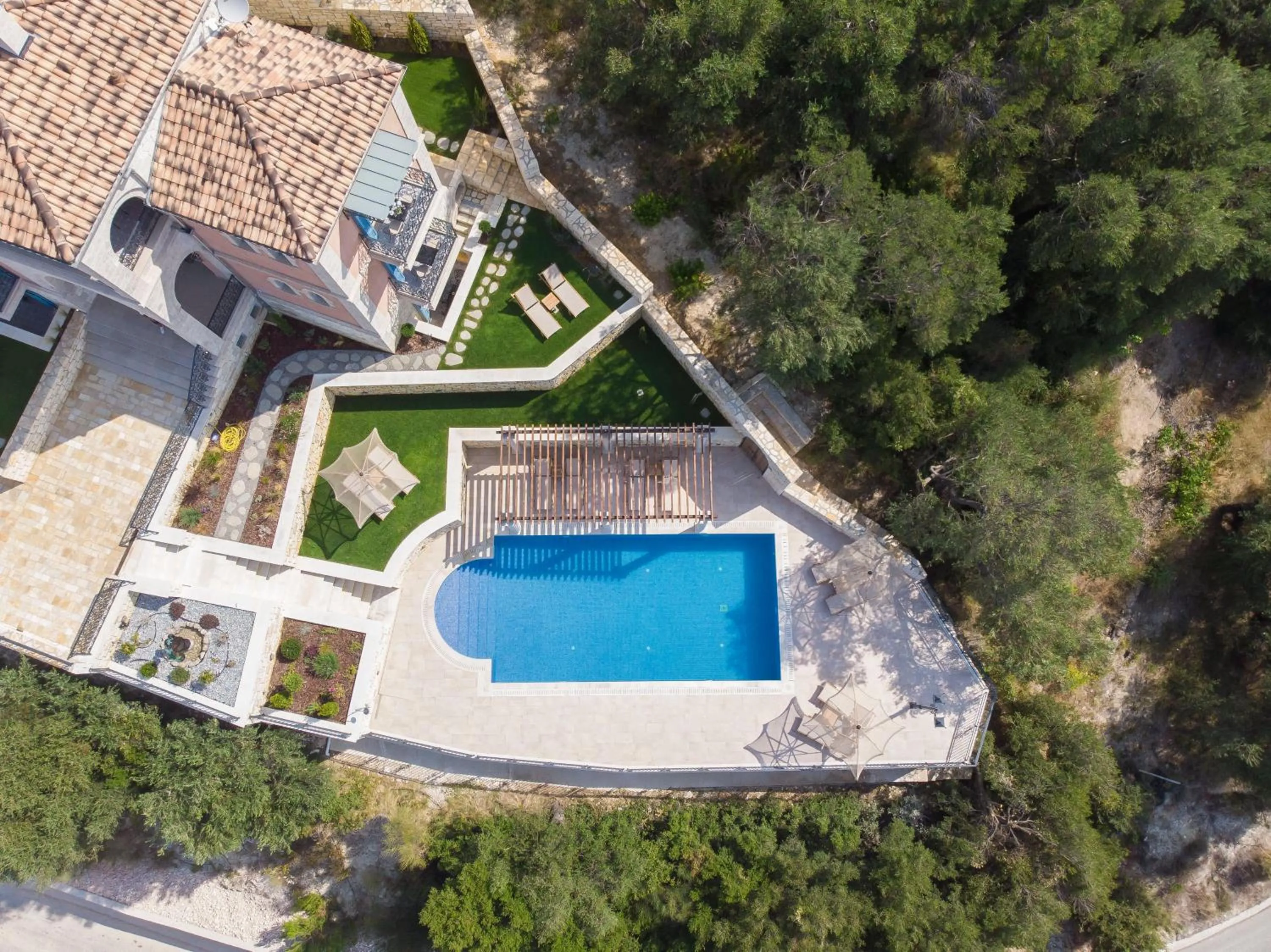 Bird's eye view in Elysium Living Parga