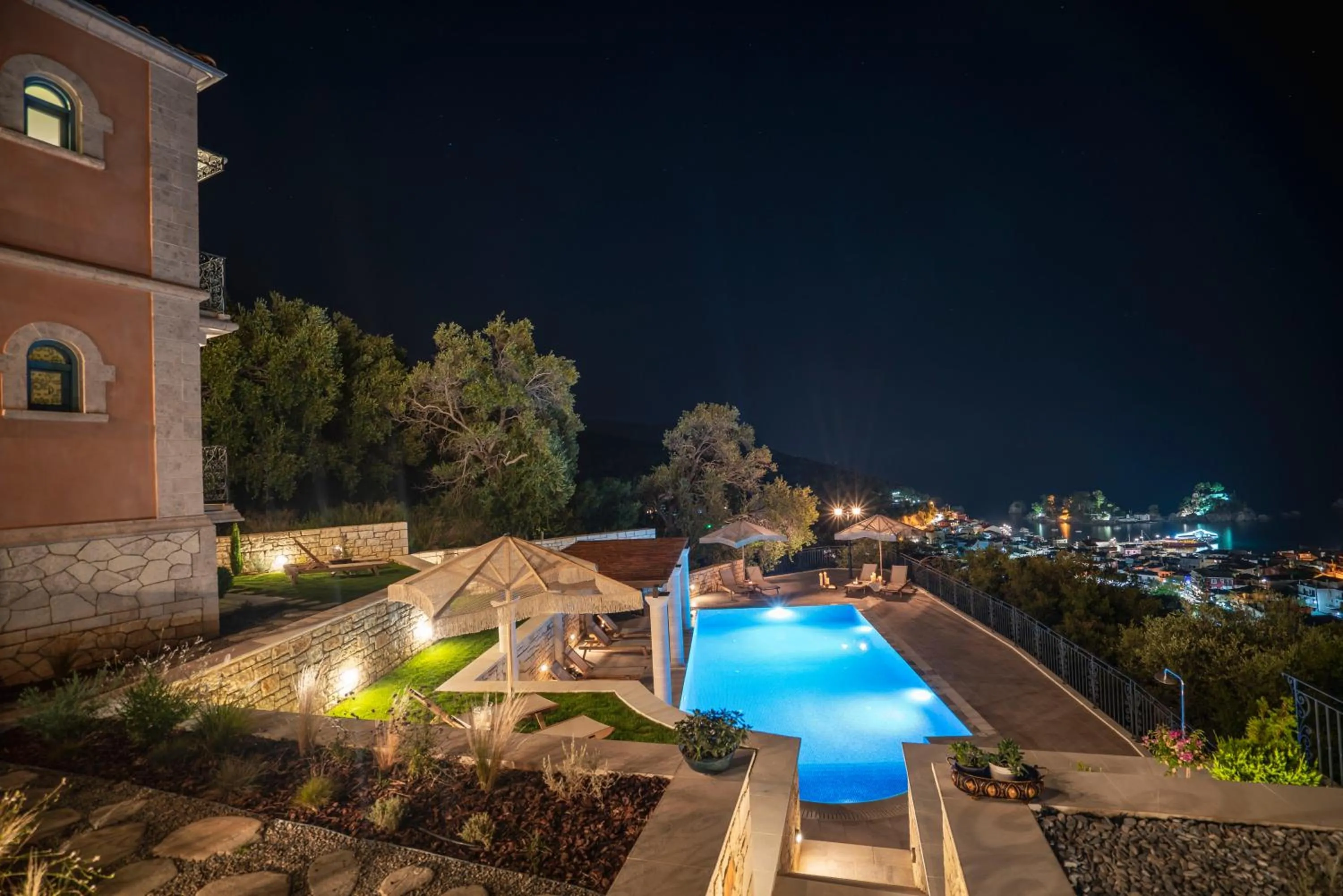 Pool view in Elysium Living Parga