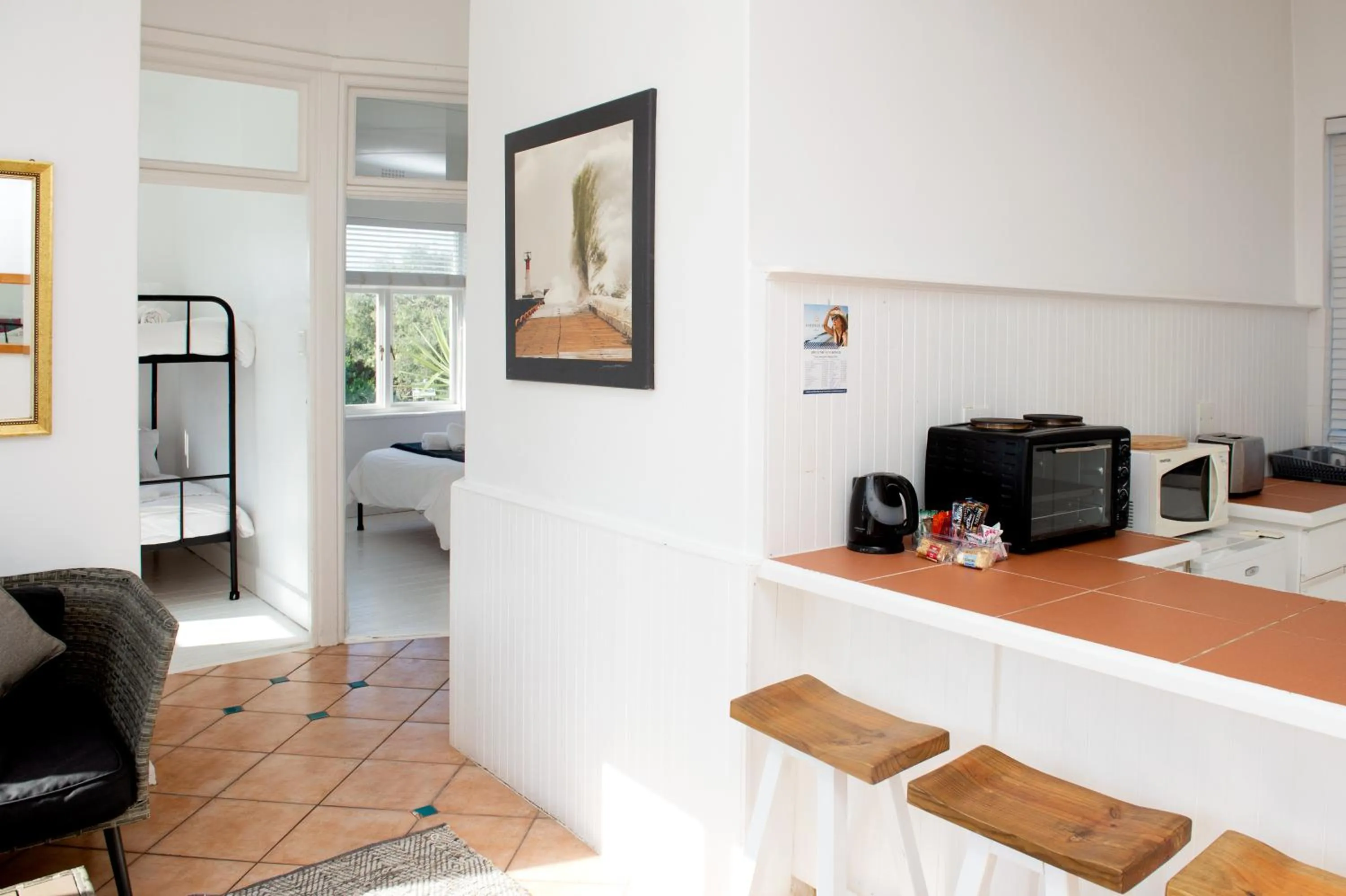 Coffee/tea facilities, Bed in Boulders Beach Hotel, Cafe and Curio shop