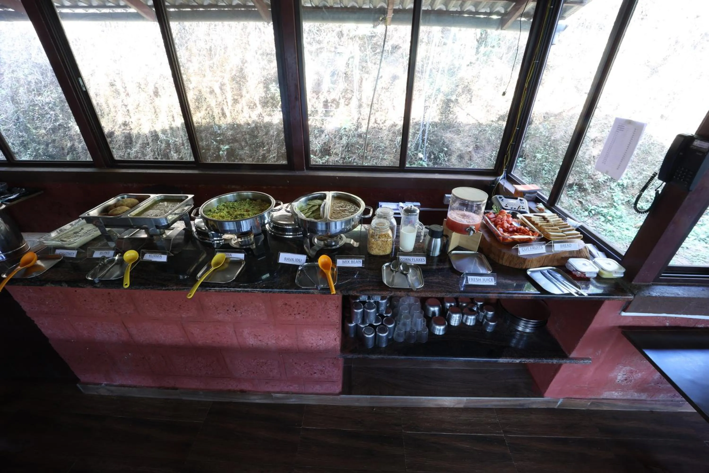 Breakfast in Three Hills Resort Coorg