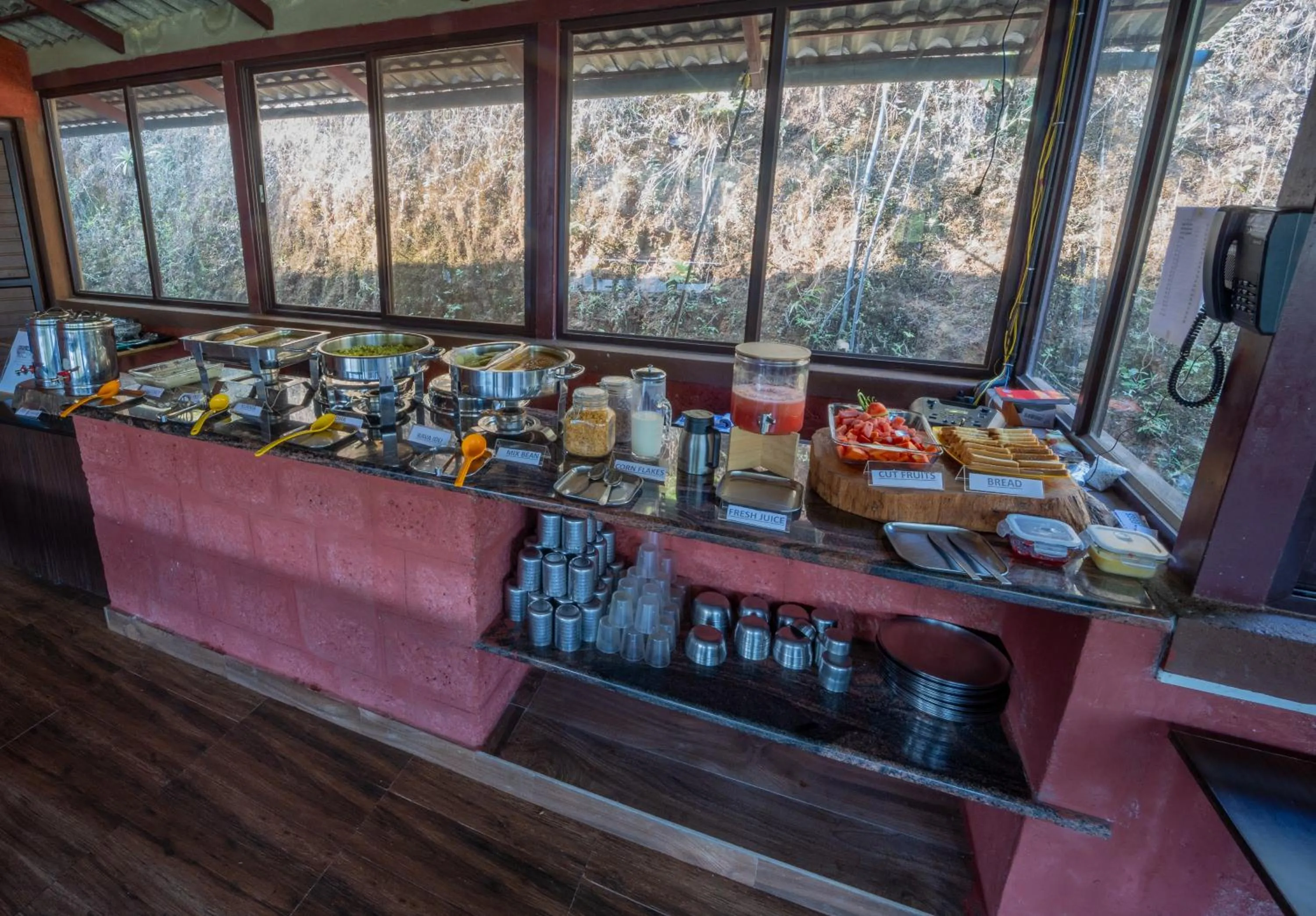 Breakfast in Three Hills Resort Coorg