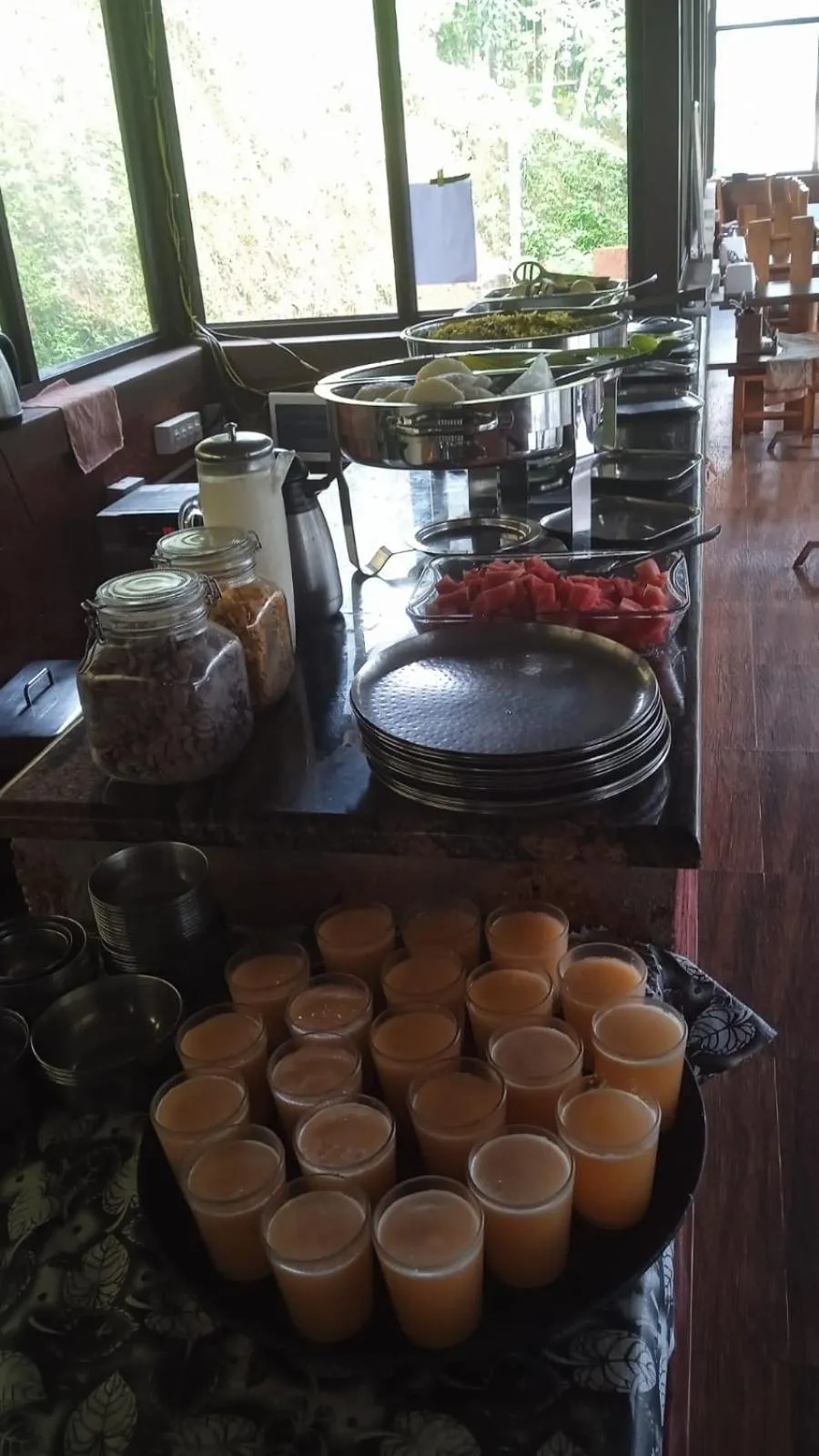 Breakfast in Three Hills Resort Coorg