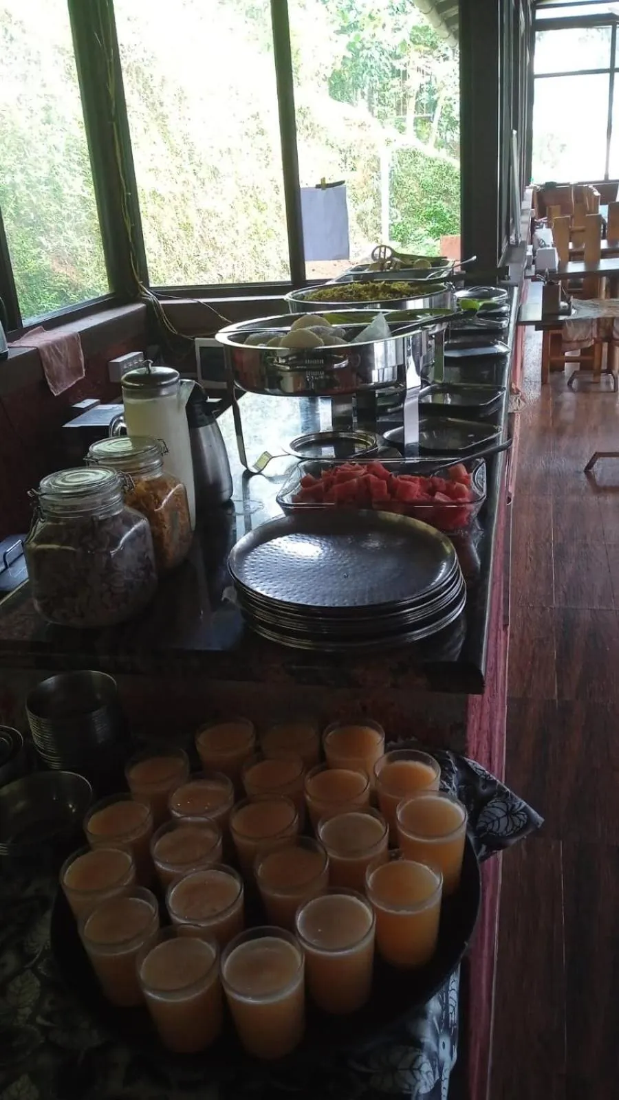 Breakfast in Three Hills Resort Coorg