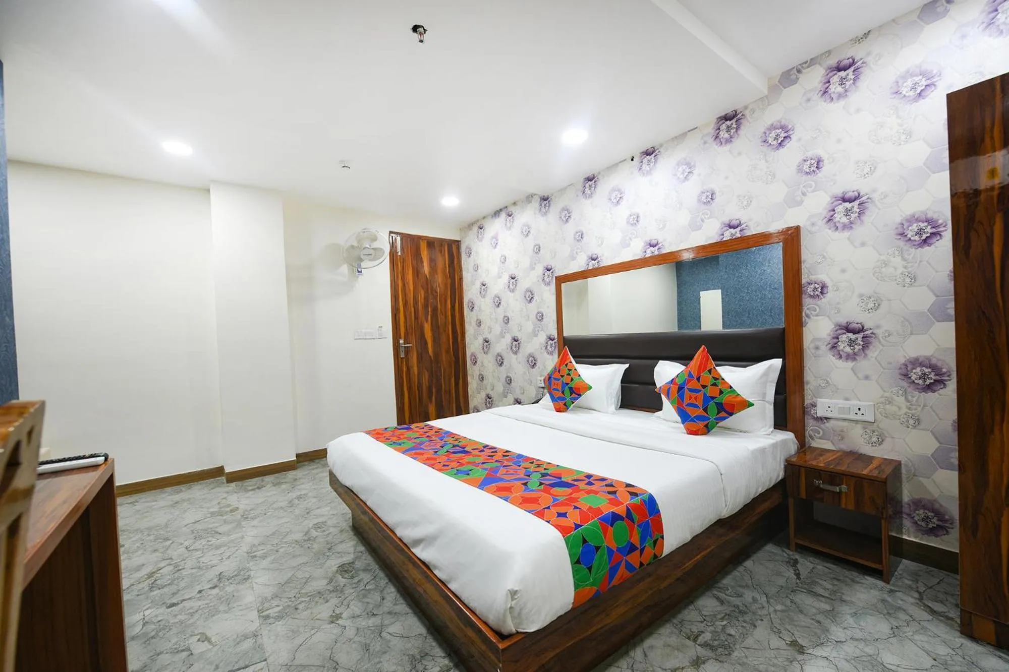 Bed in FabHotel Mona Continental - Nr Laxmi Nagar IT Hub