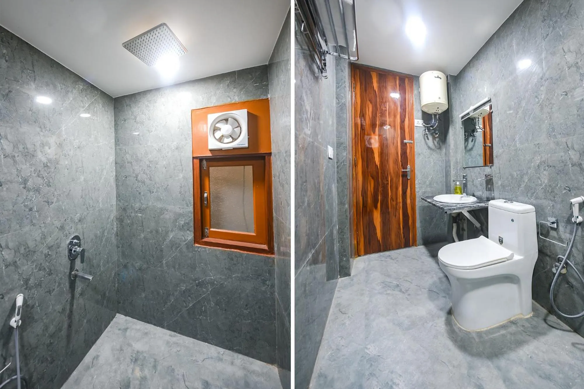 Bathroom in FabHotel Mona Continental - Nr Laxmi Nagar IT Hub