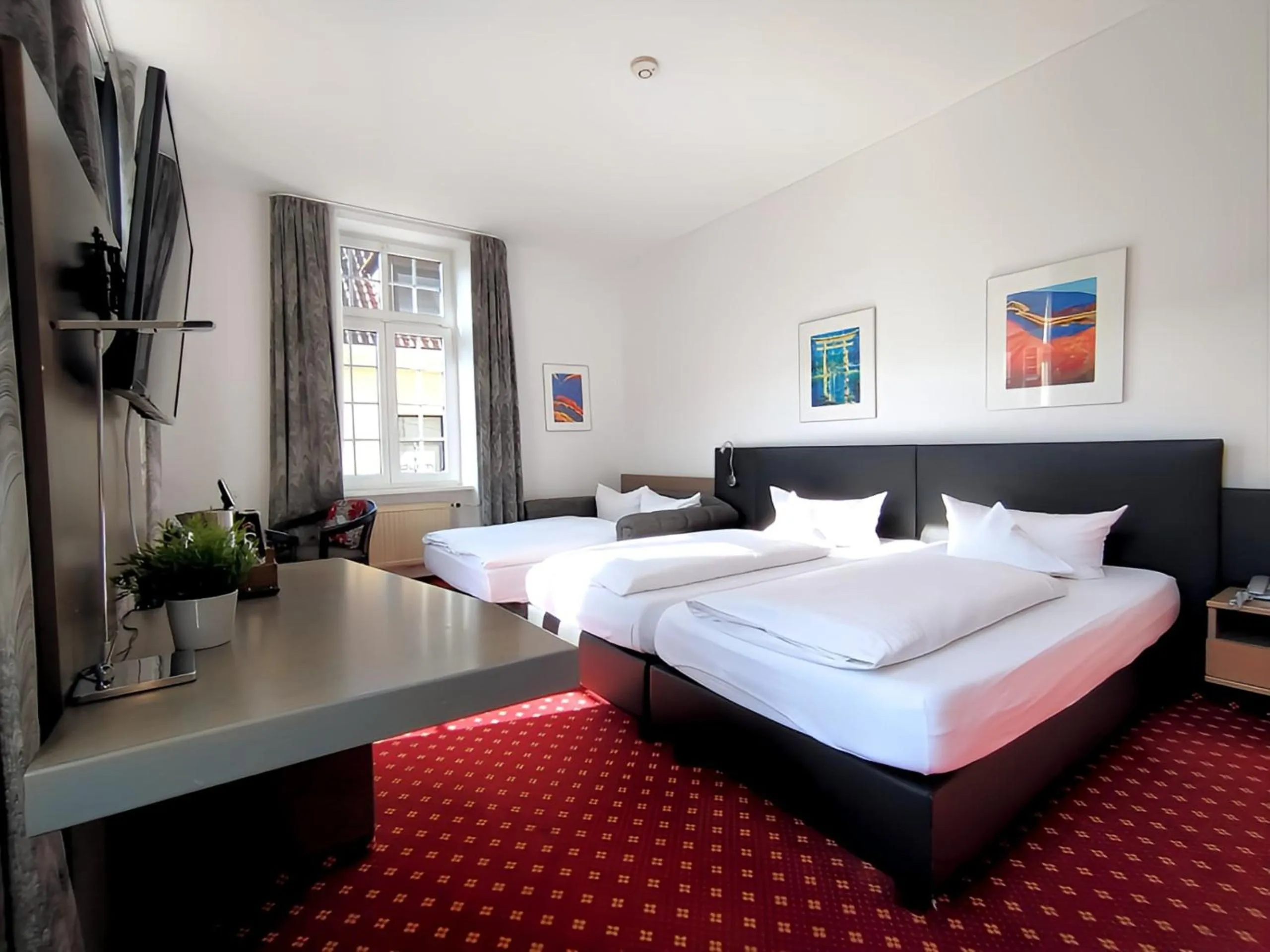 Bed in Hotel Schwert