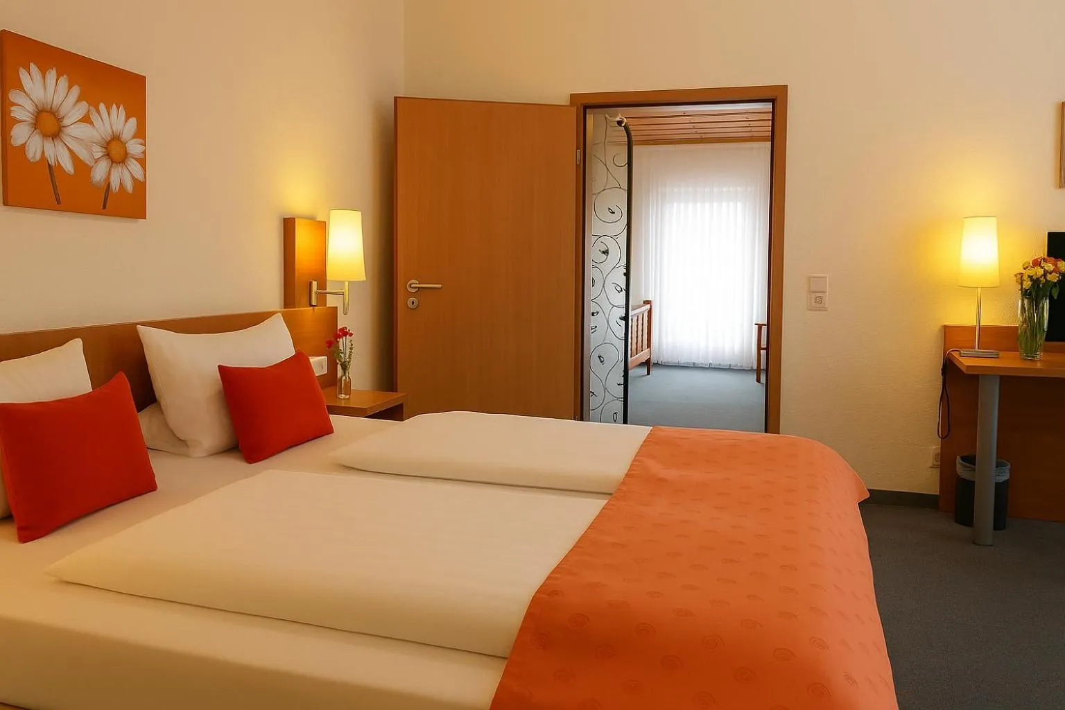 Bed in Hotel-Restaurant Zum Kirschbaum