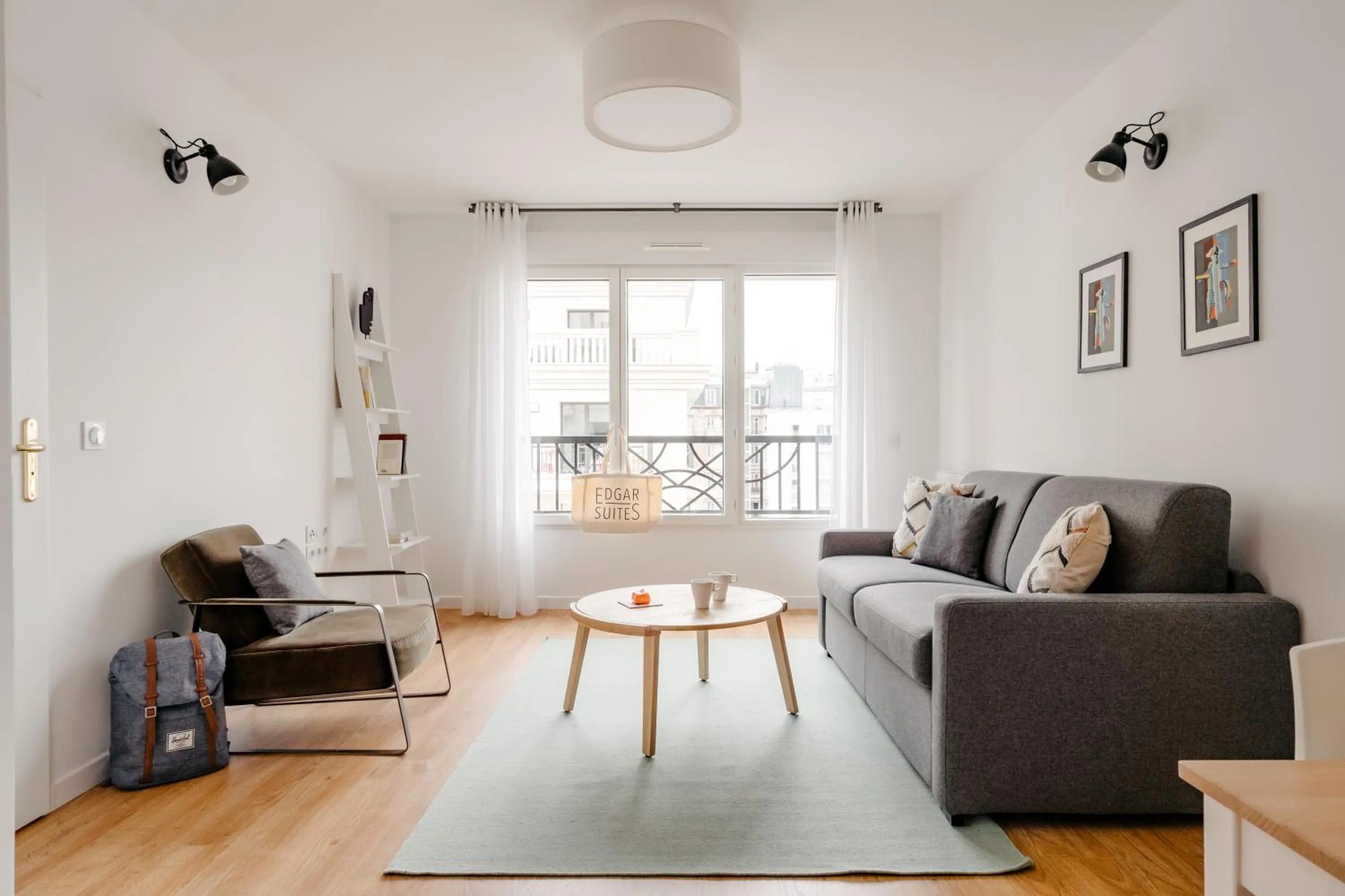 Living room in Edgar Suites Levallois – Jules Verne