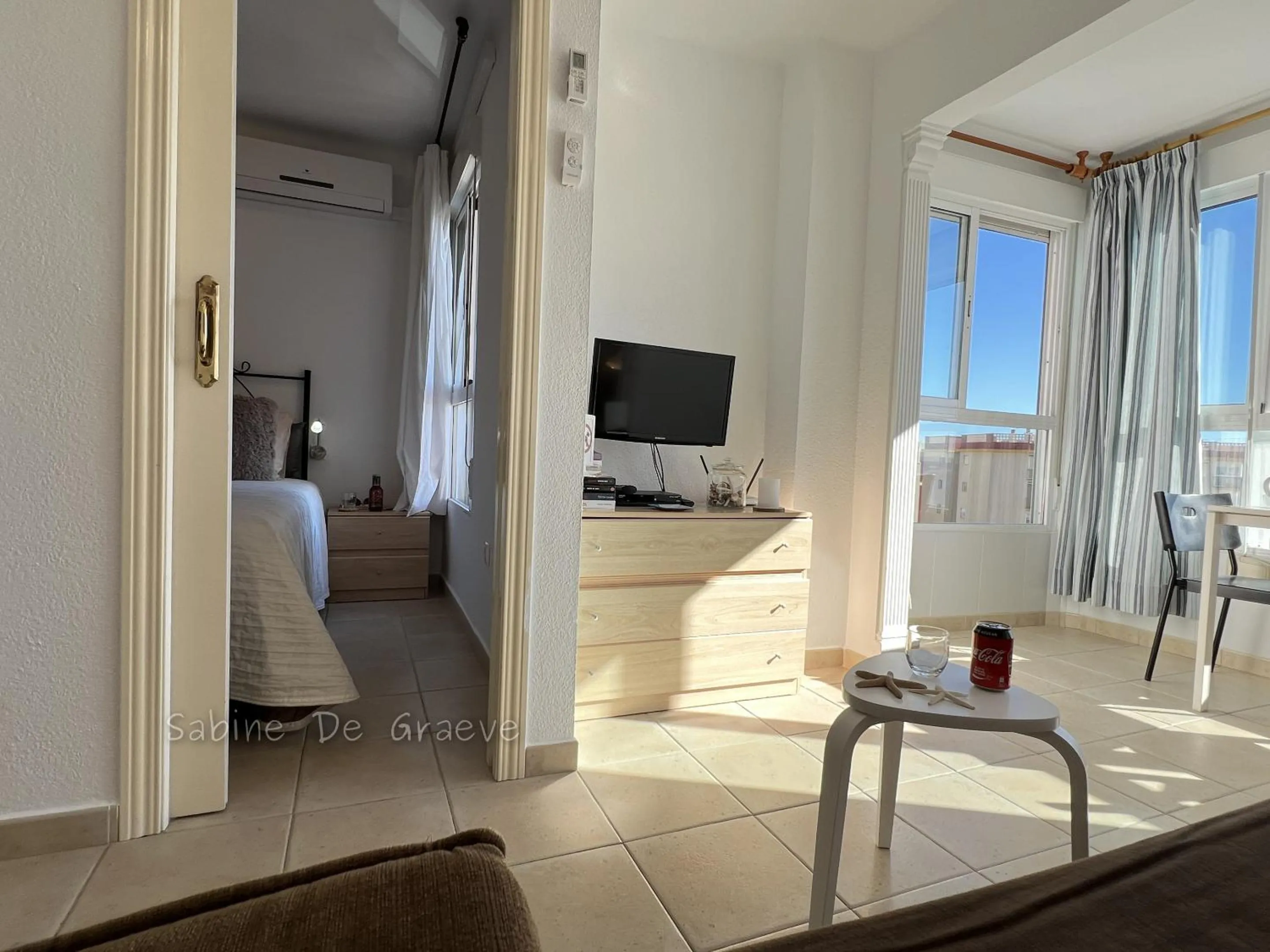 Living room in Carabela-C704 Few steps from the beach, sand and pool Nerja