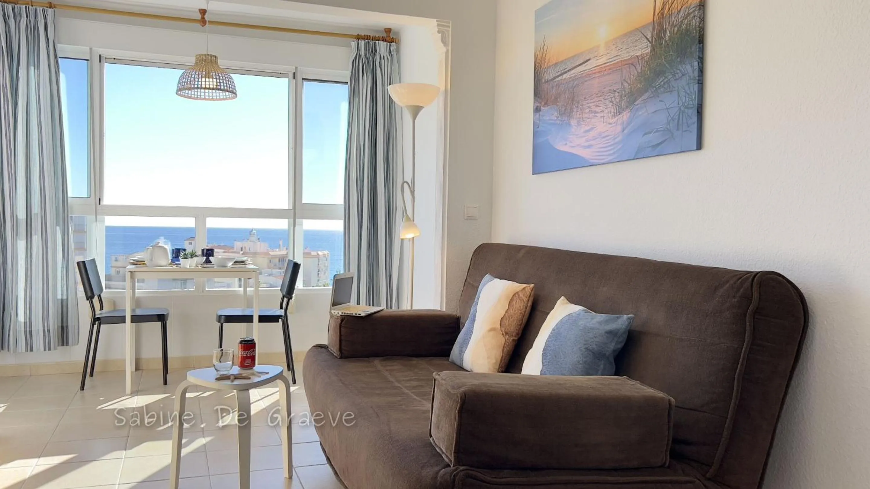 Living room in Carabela-C704 Few steps from the beach, sand and pool Nerja