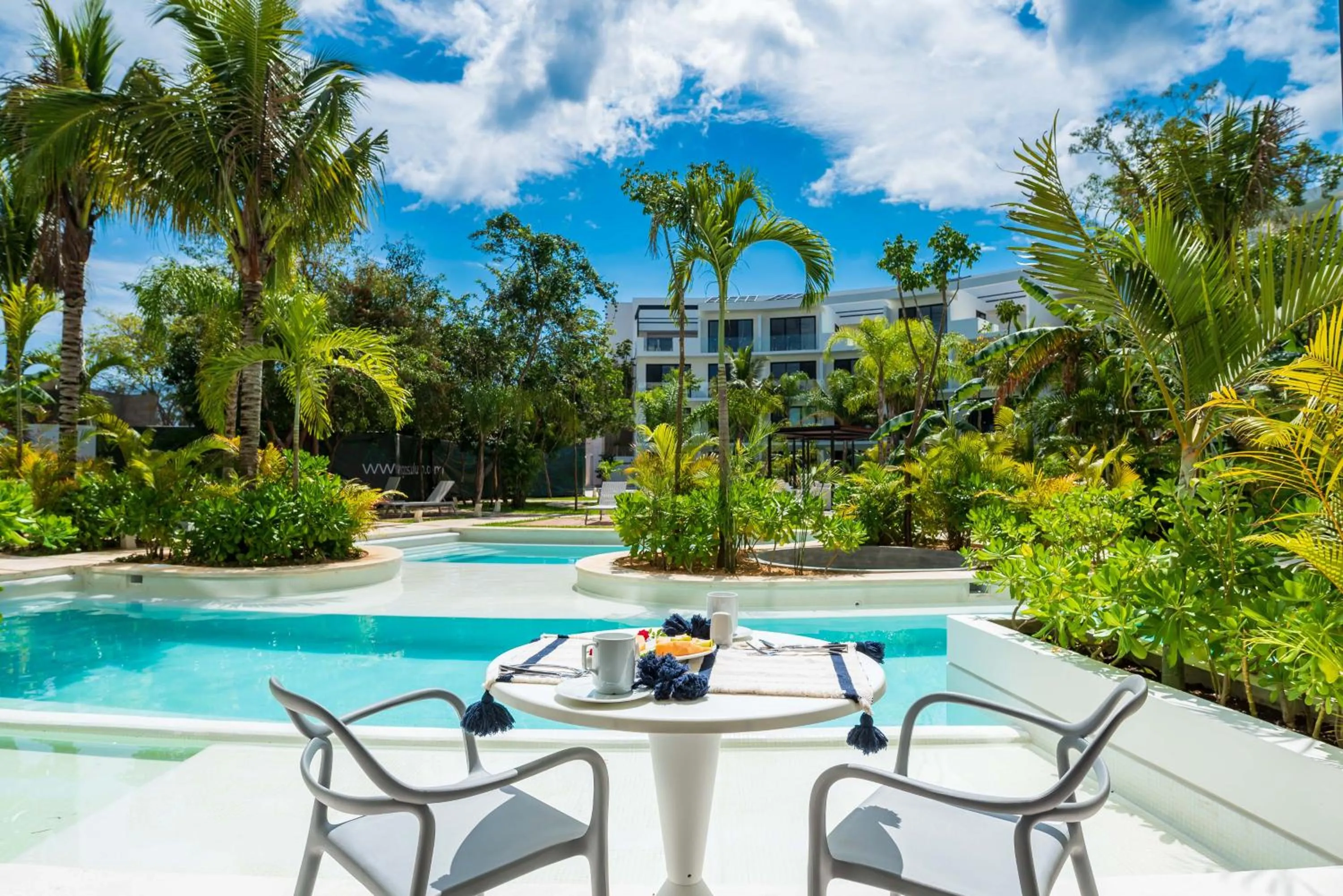 Pool view in Central Park Lagunas by Sandy Powerful