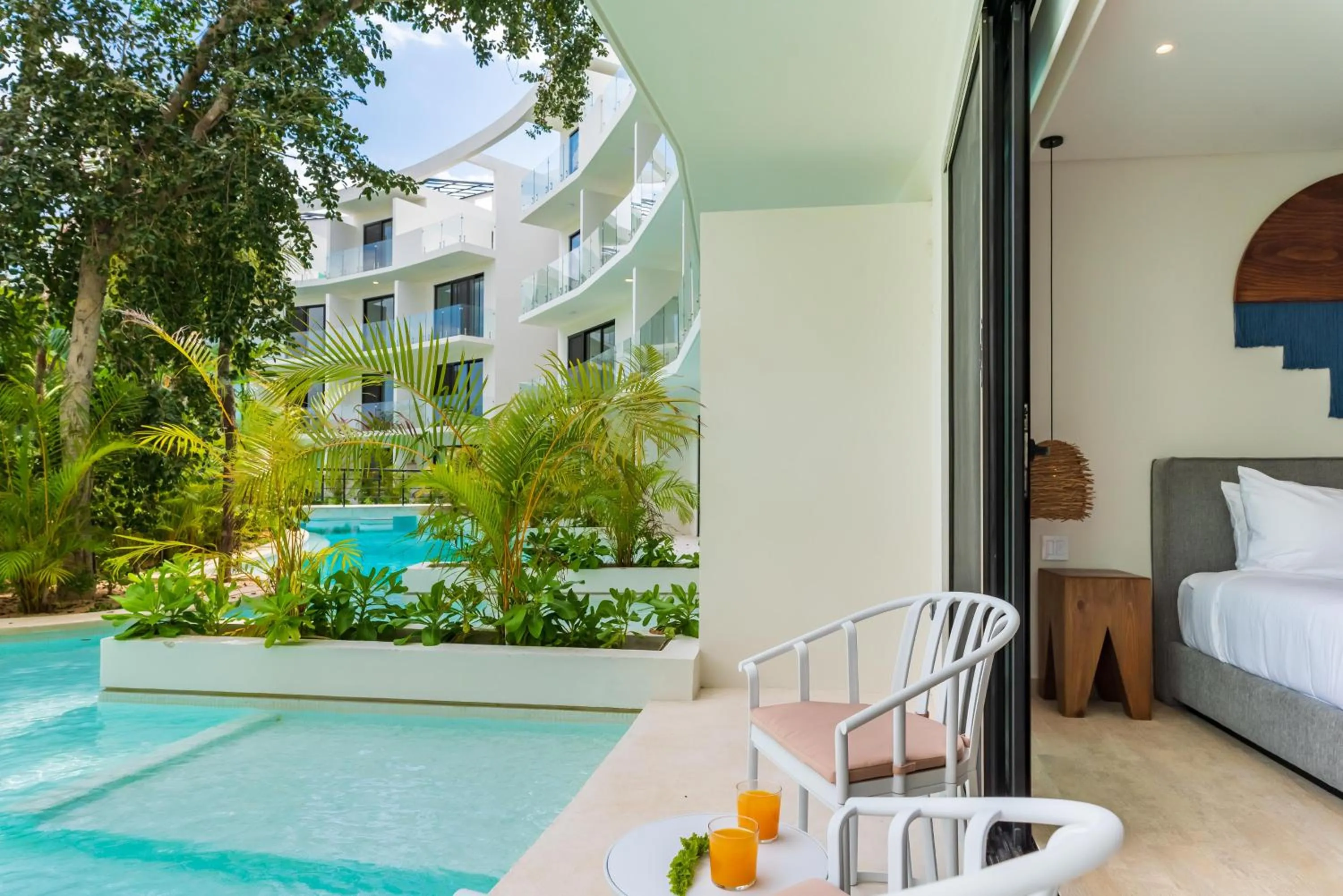 Pool view in Central Park Lagunas by Sandy Powerful