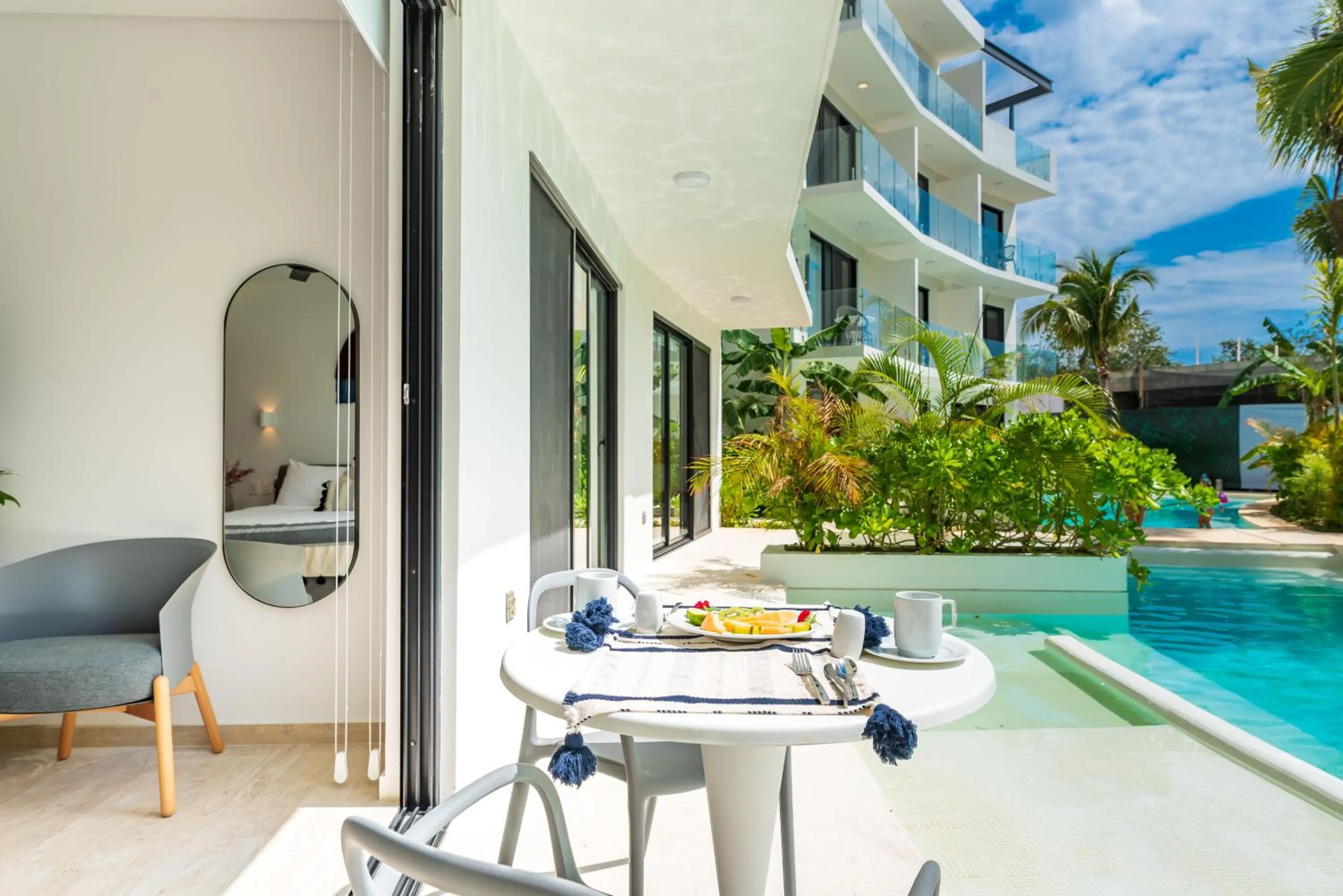 Pool view in Central Park Lagunas by Sandy Powerful