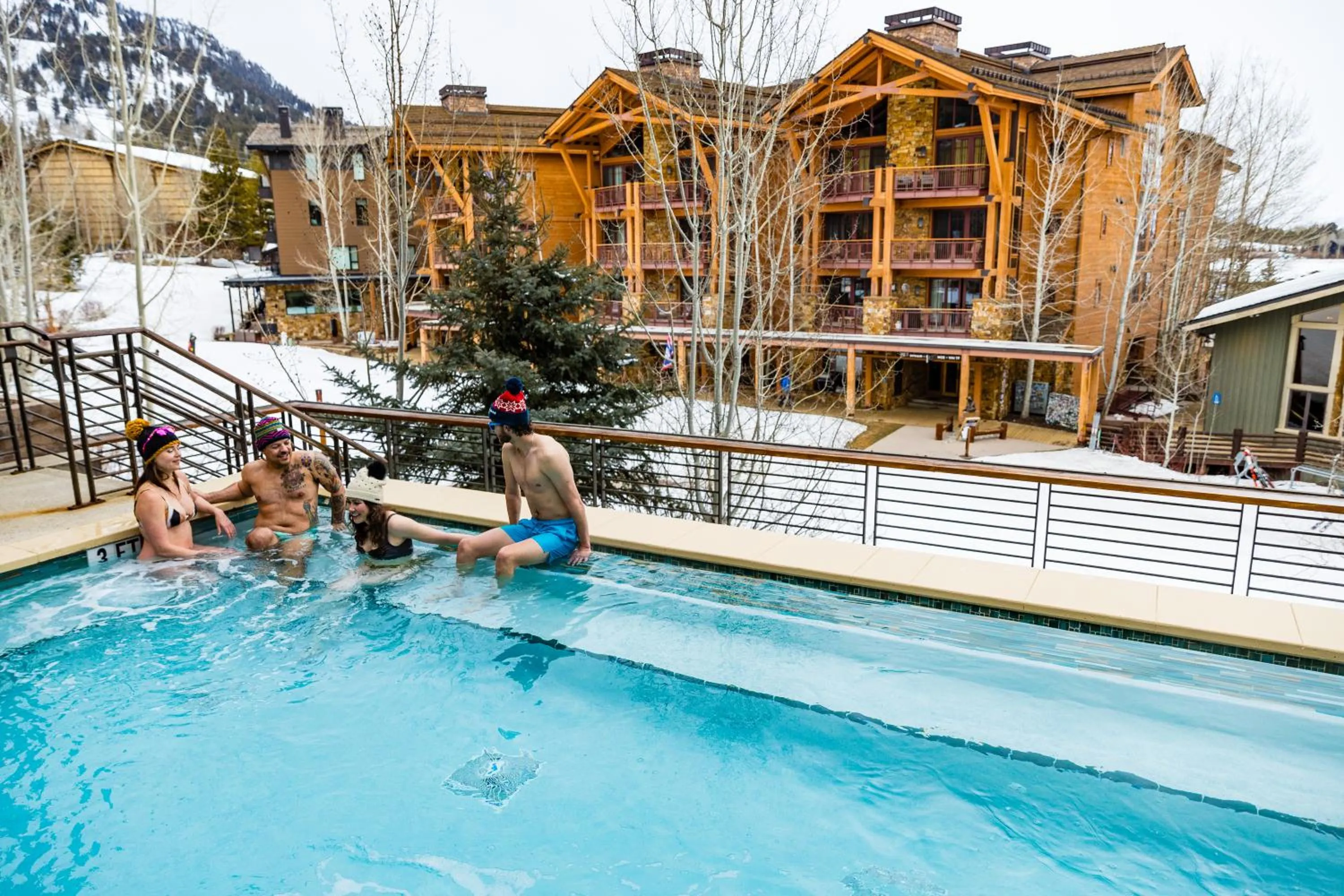 Pool view in Hotel Terra Jackson Hole, a Noble House Resort