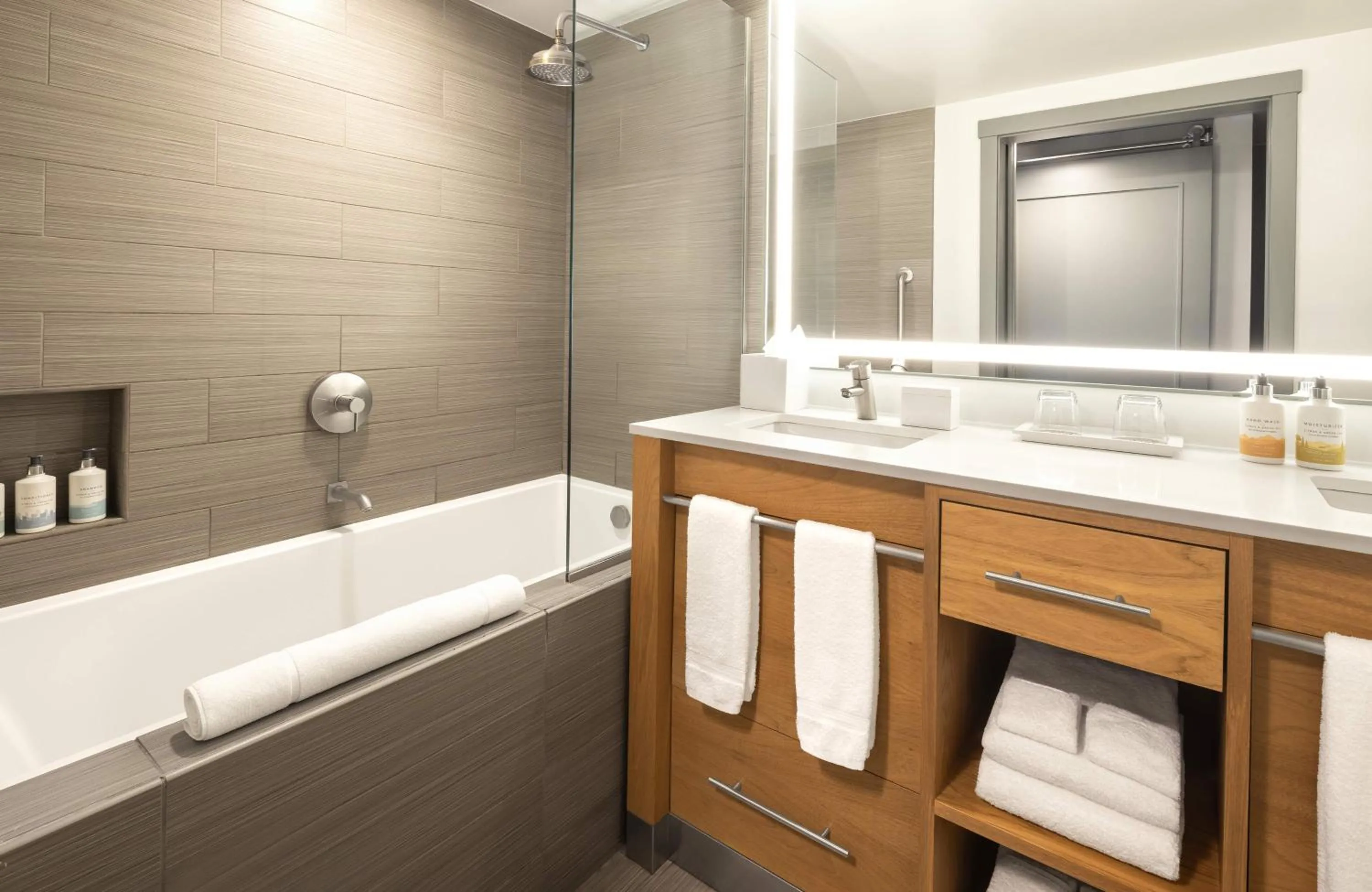 Shower in Hotel Terra Jackson Hole, a Noble House Resort