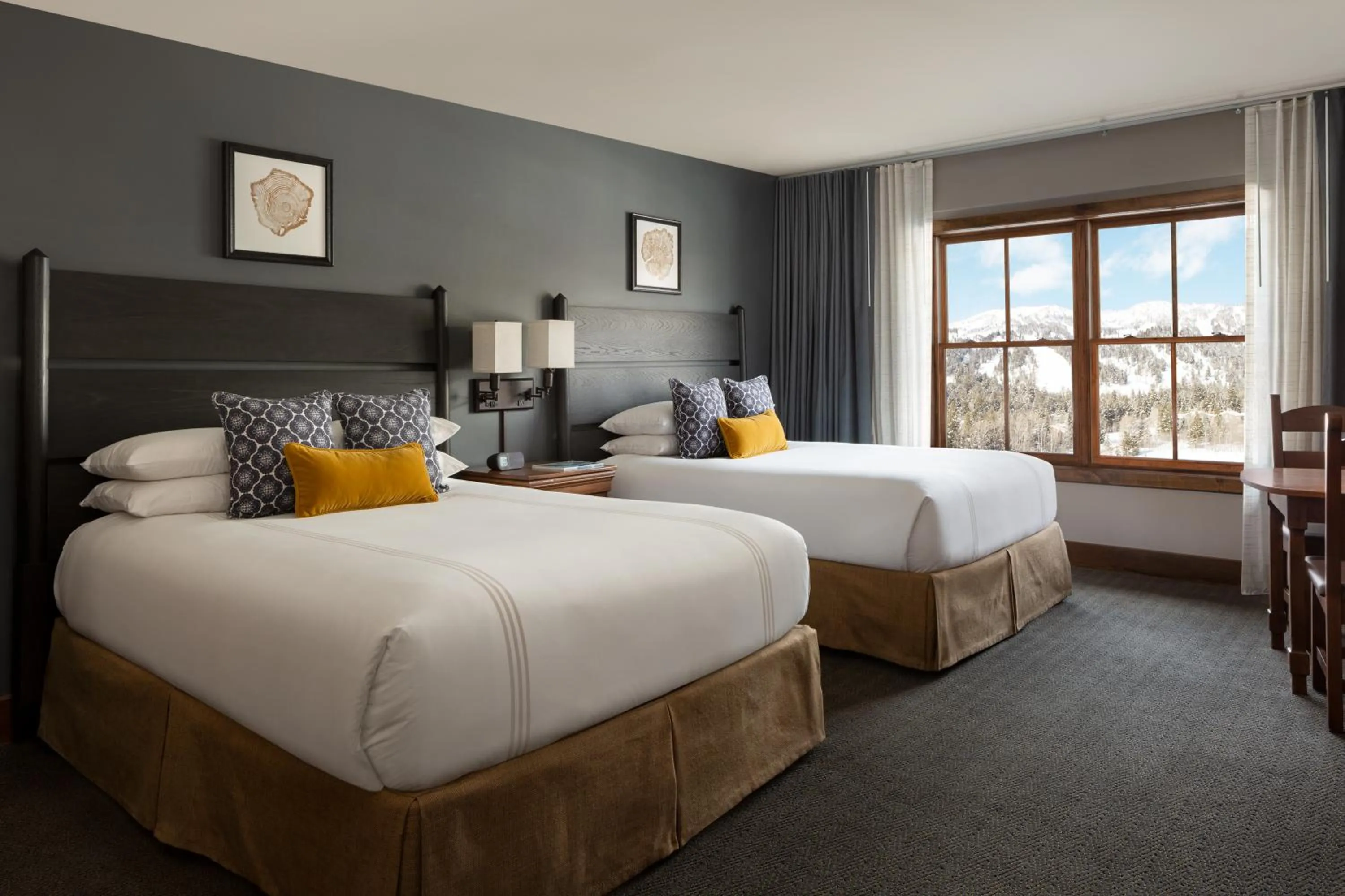 Bed in Teton Mountain Lodge and Spa, a Noble House Resort
