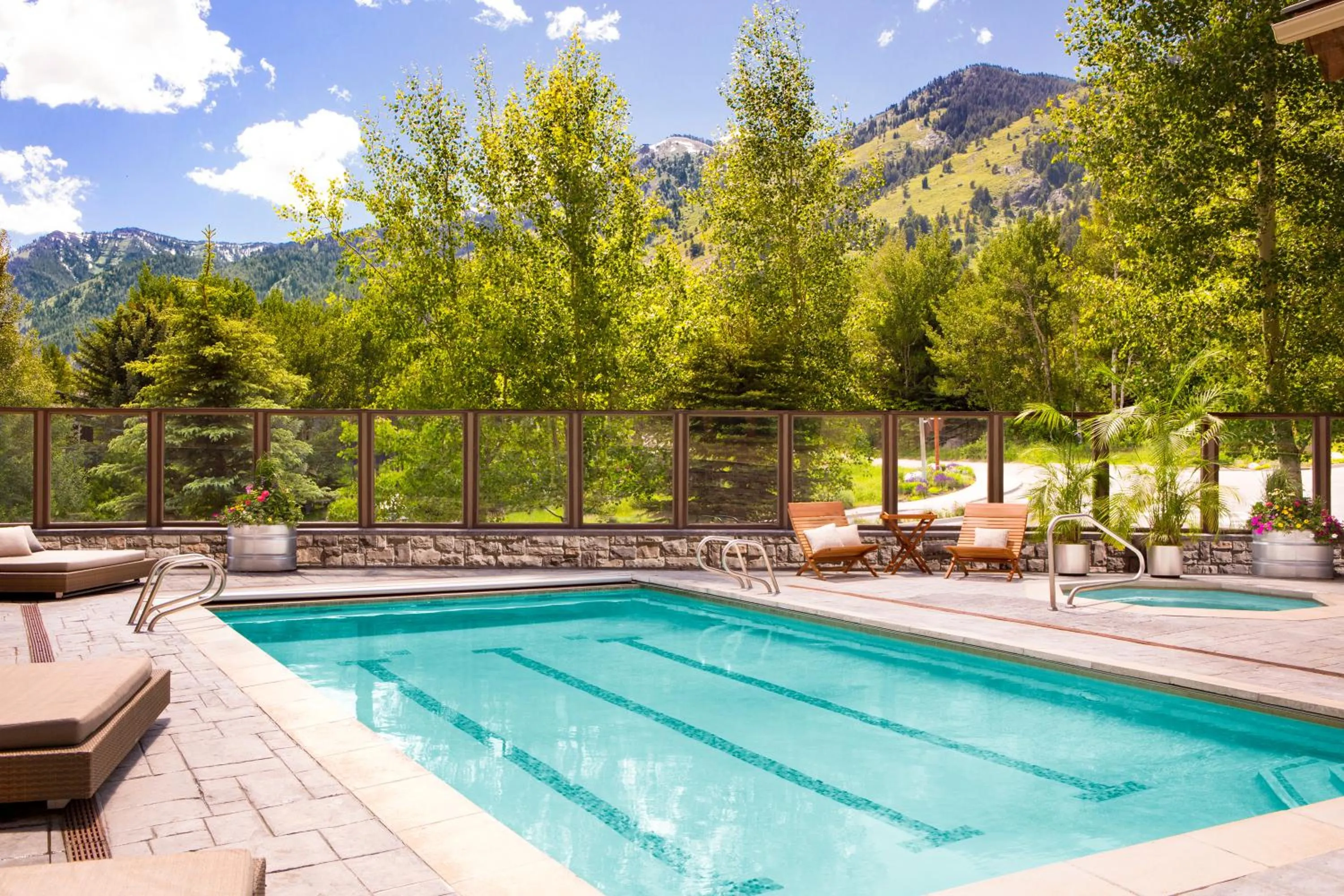 Pool view in Teton Mountain Lodge and Spa, a Noble House Resort