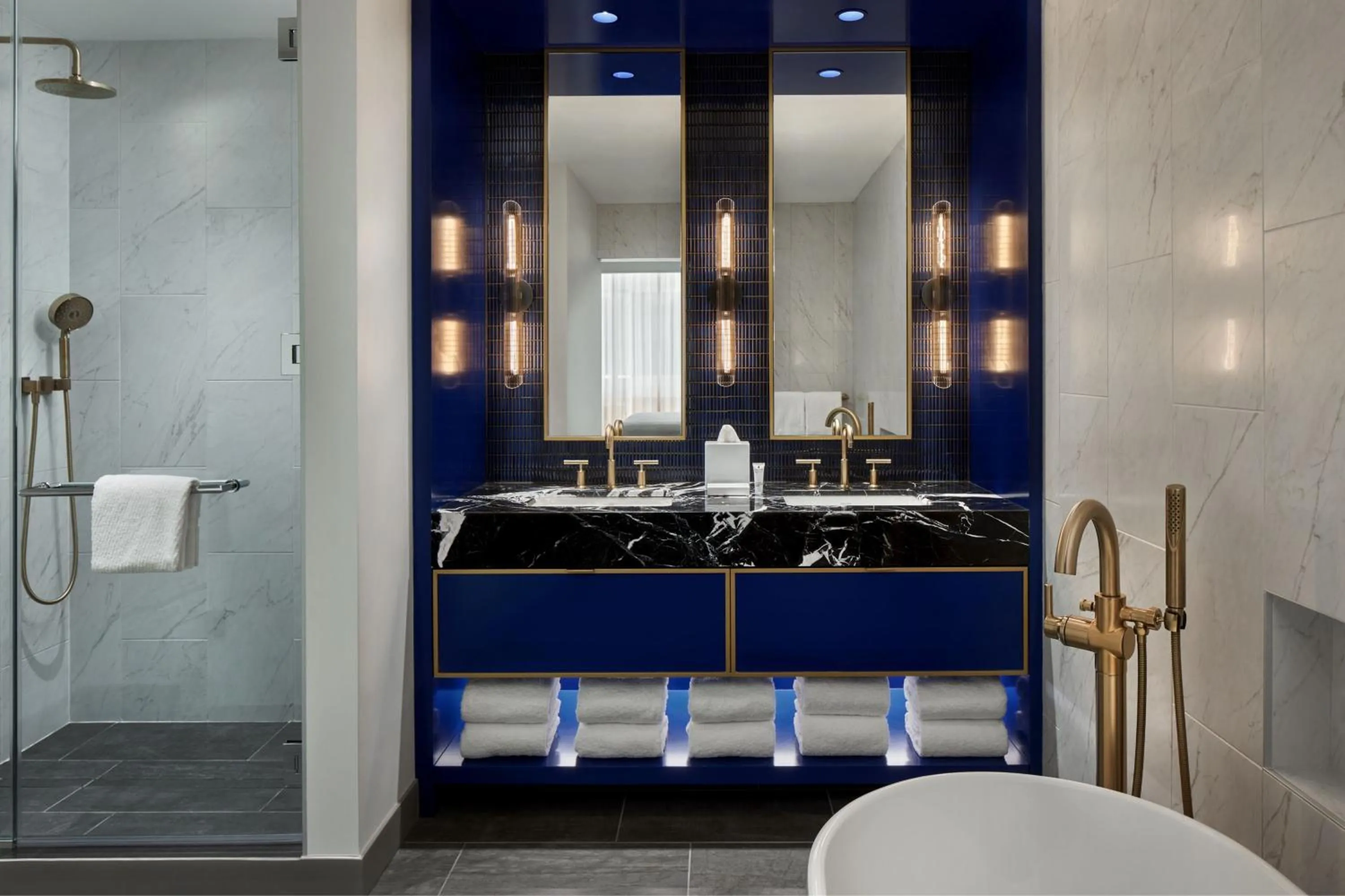 Bathroom in Marriott Bethesda Downtown at Marriott HQ