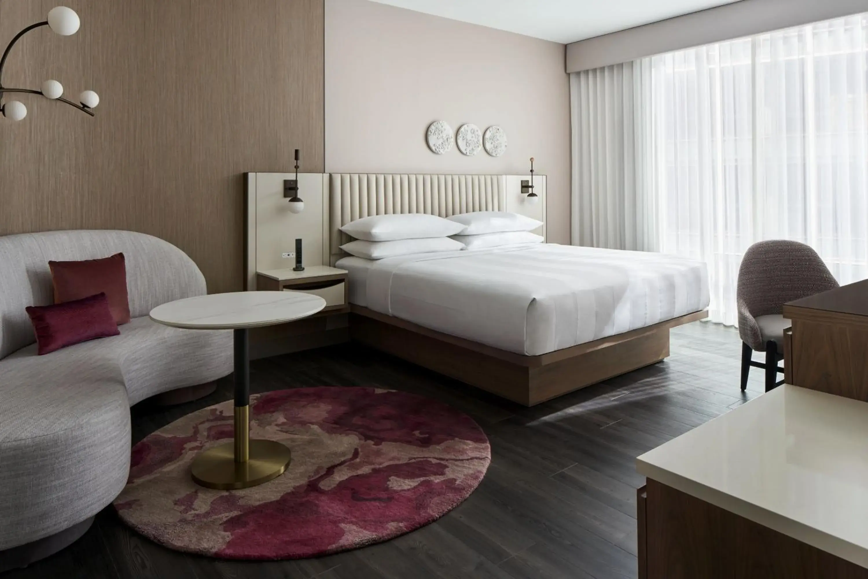 1 Bedroom Suite, 1 King, Sofa bed, City view, Corner room in Marriott Bethesda Downtown at Marriott HQ 1 Bedroom Suite, 1 King, Sofa bed, City view, Corner room in Marriott Bethesda Downtown at Marriott HQ