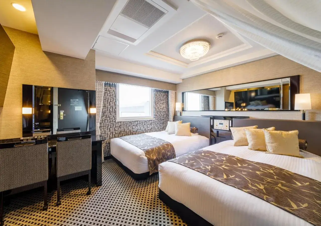 Deluxe Twin Room in APA Hotel Hakata Ekimae 3Chome Deluxe Twin Room in APA Hotel Hakata Ekimae 3Chome