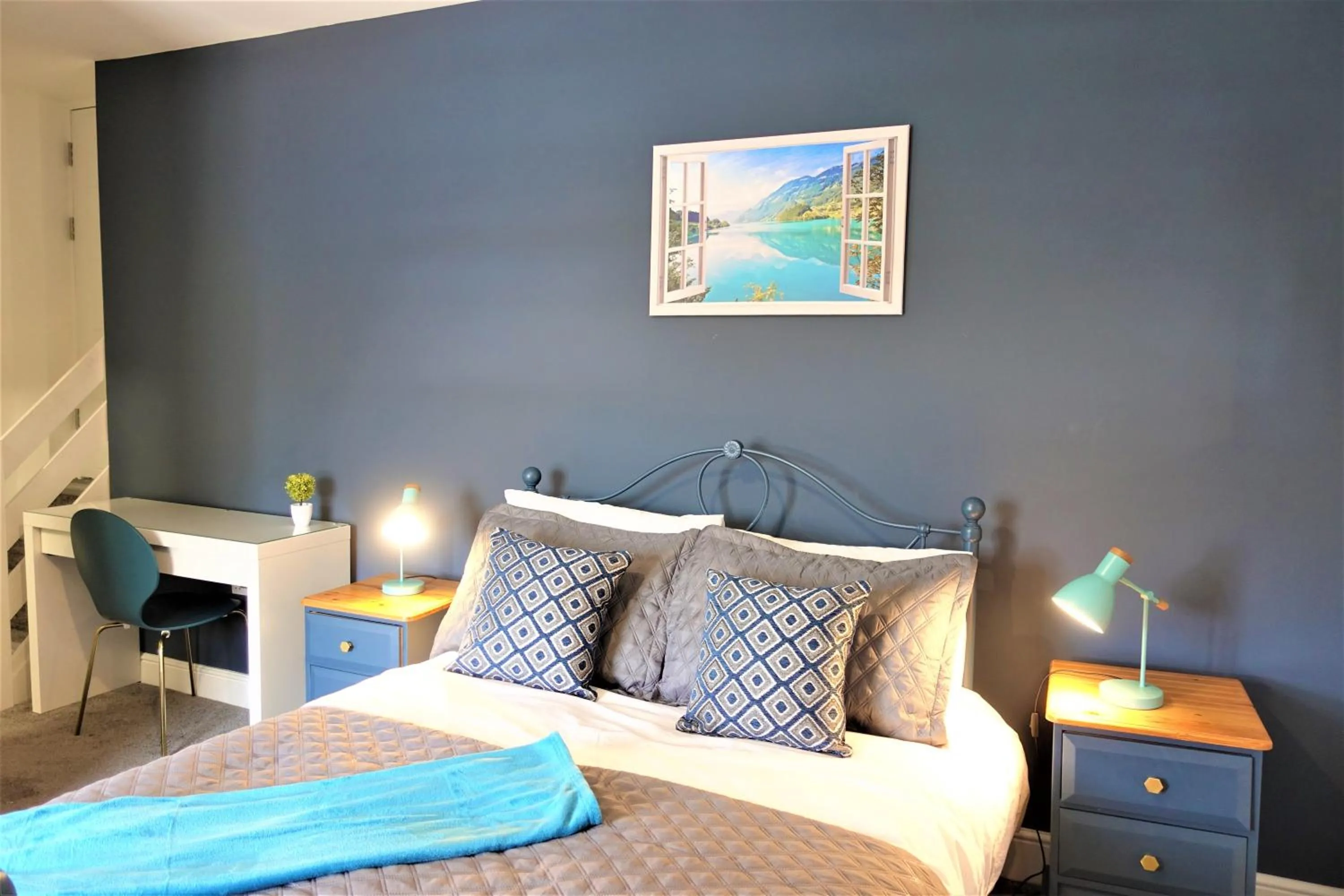 Bedroom, Bed in BrickSage Rooms, King's Lynn South Gate