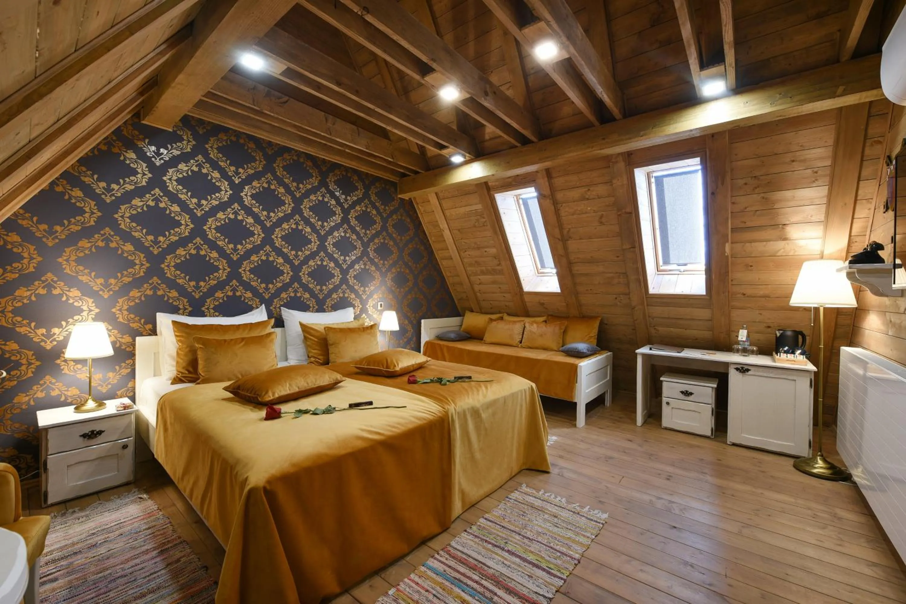 Seating area, Bed in Lakeside Hotel Plitvice