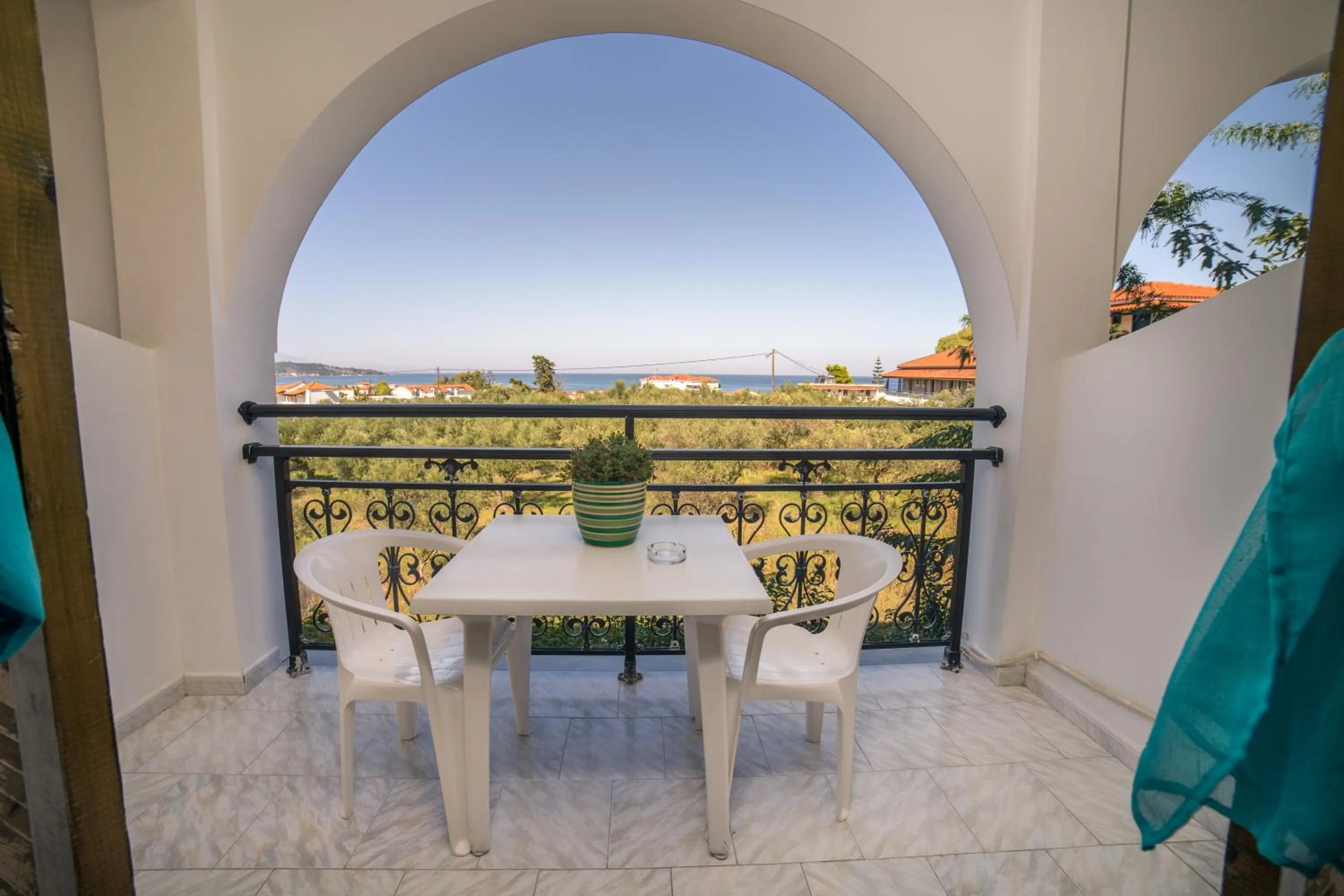 Balcony/Terrace in All In Krinas Apart-Hotel