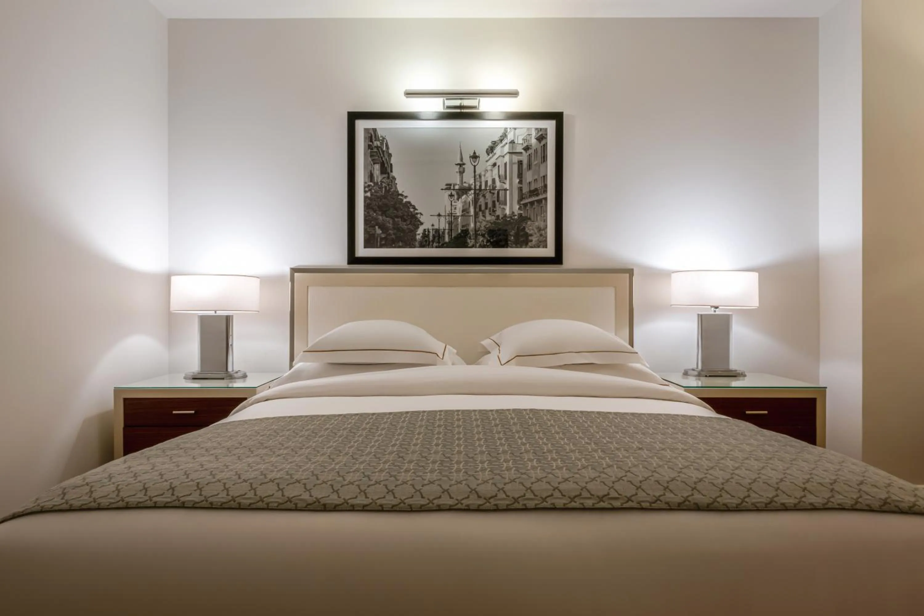 Bed in Mövenpick Hotel Beirut