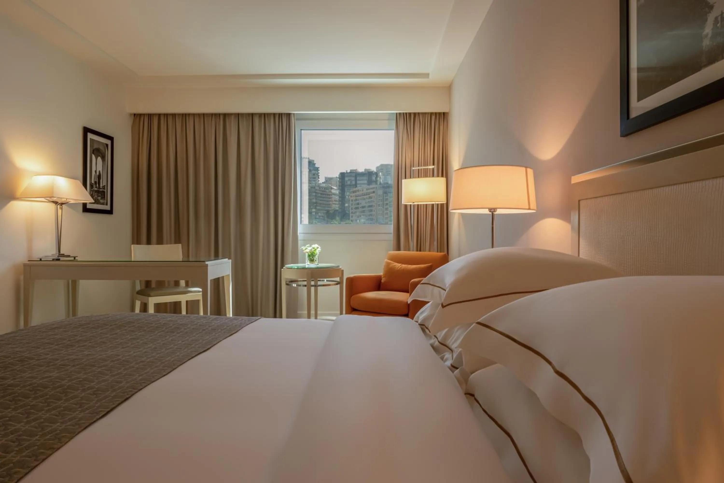 Bed in Mövenpick Hotel Beirut