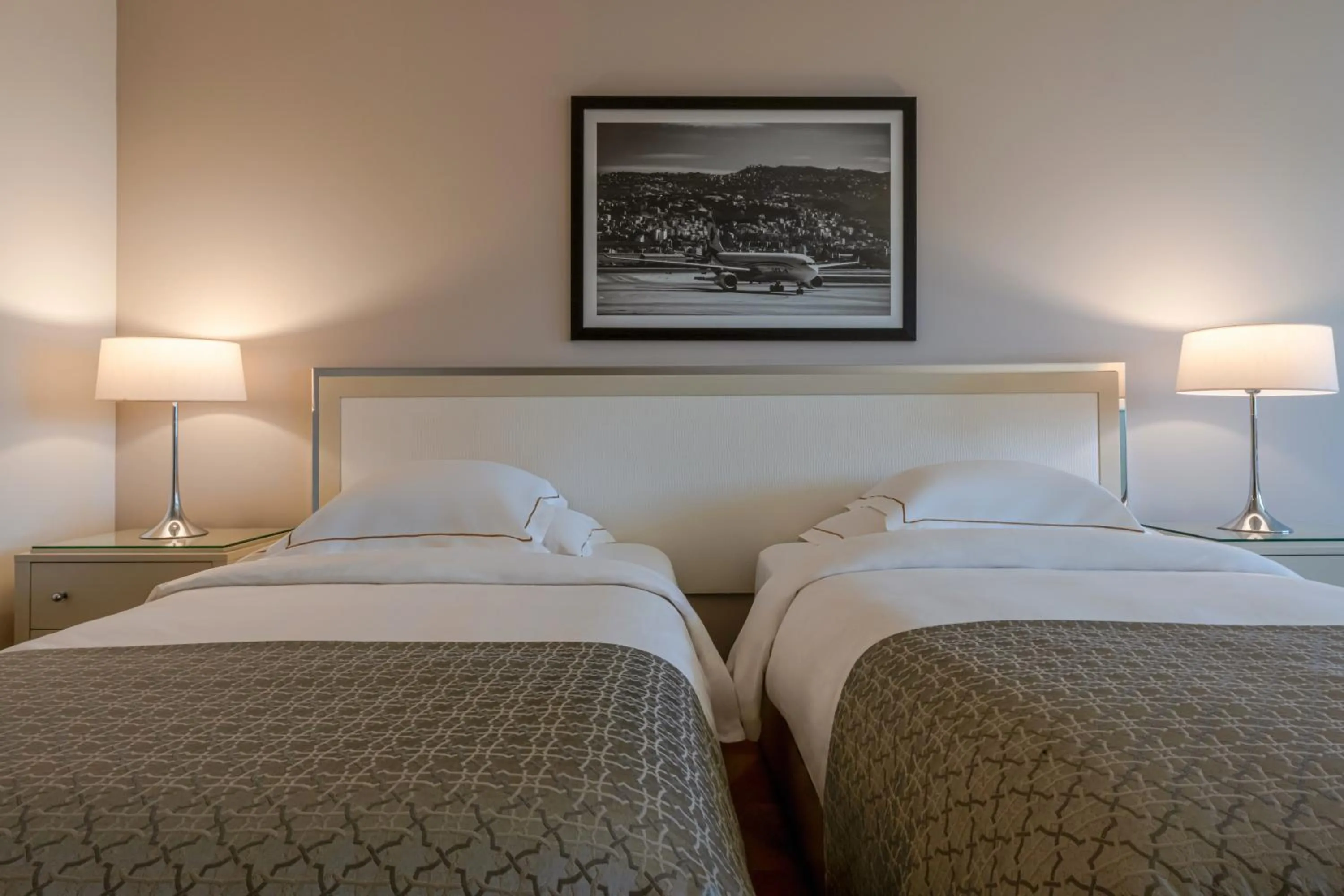 Bed in Mövenpick Hotel Beirut