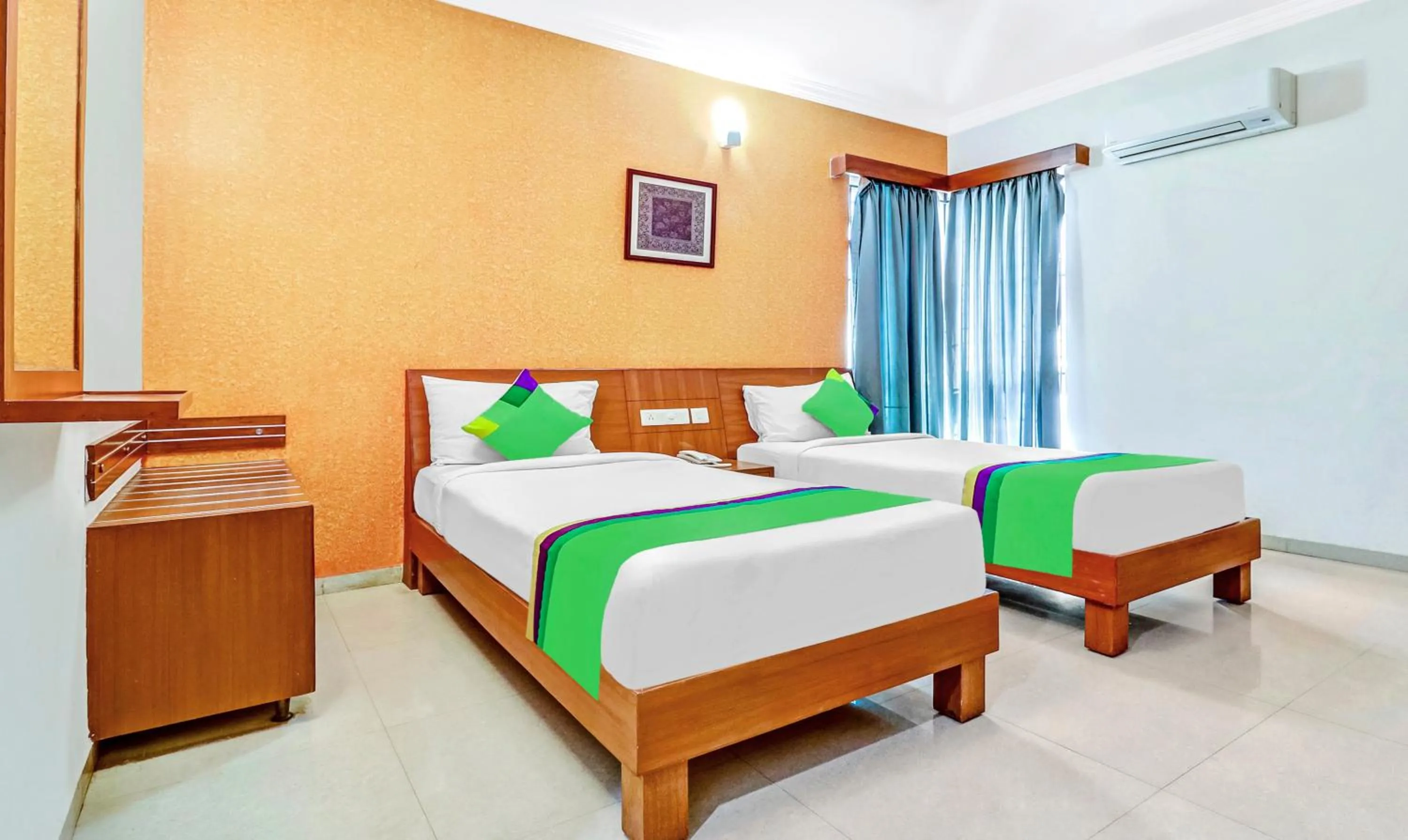 Bedroom, Bed in Treebo The Grand Skyla Marathahalli