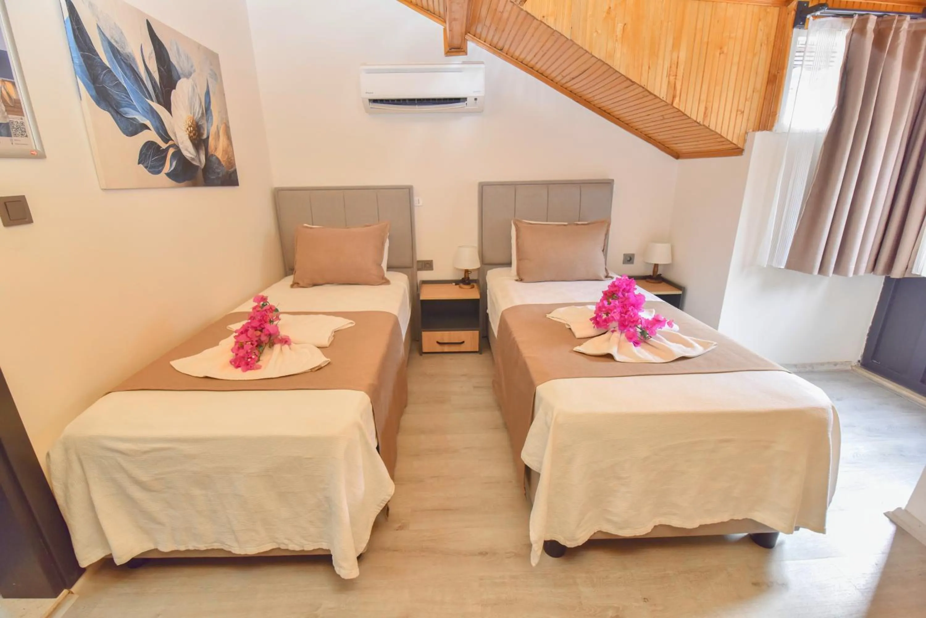 Bed in Mykonut Boutique Suites