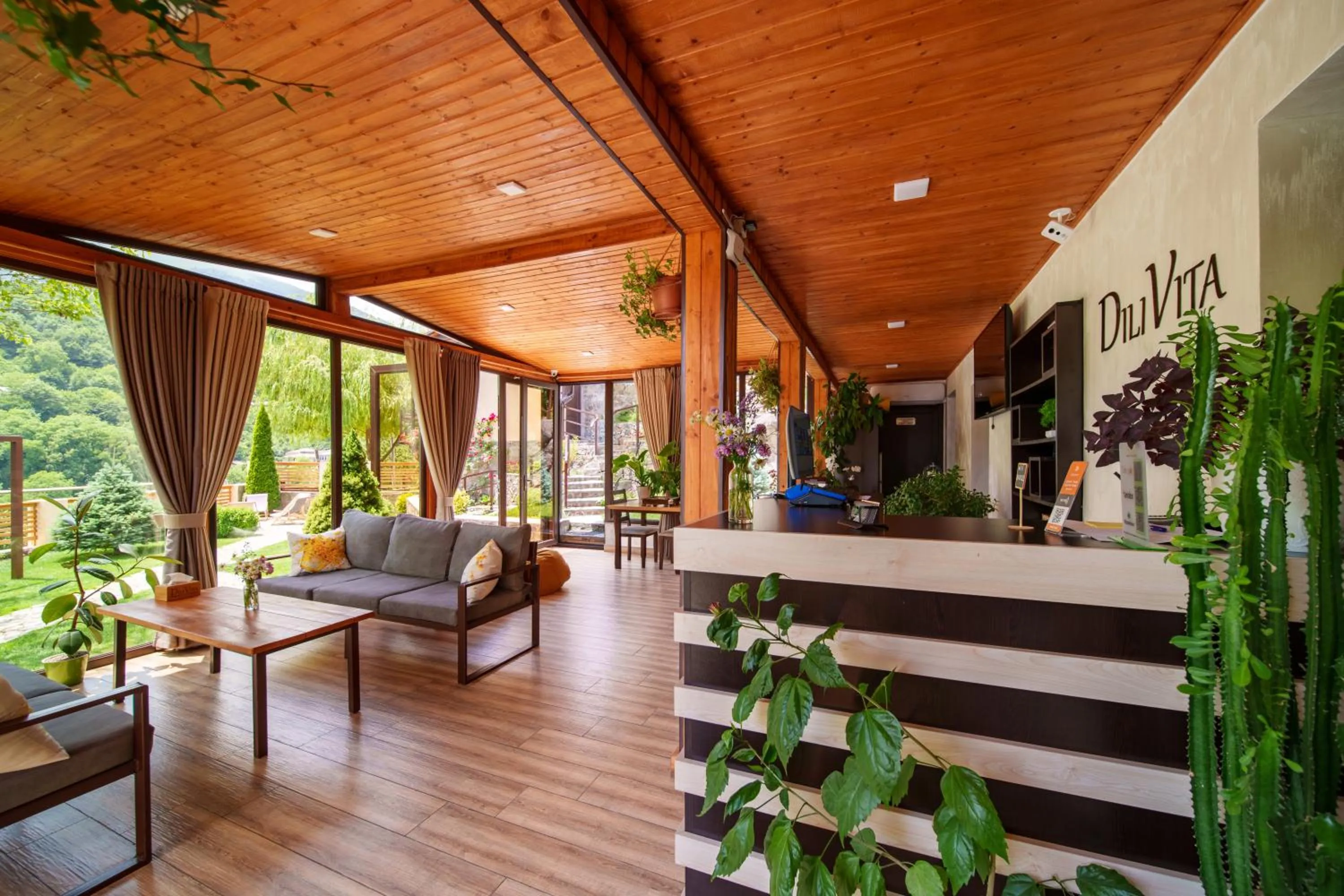 Seating area in DiliVita Rest House