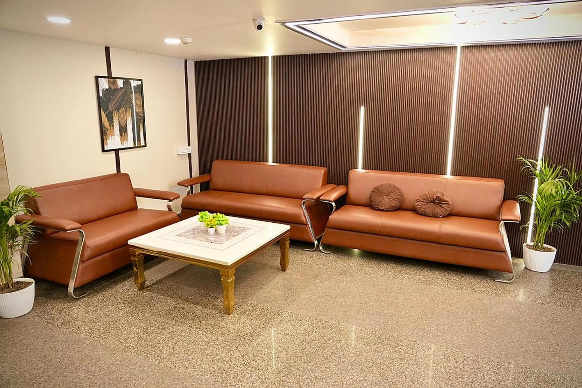 Seating area in FabHotel Kirti Nagar