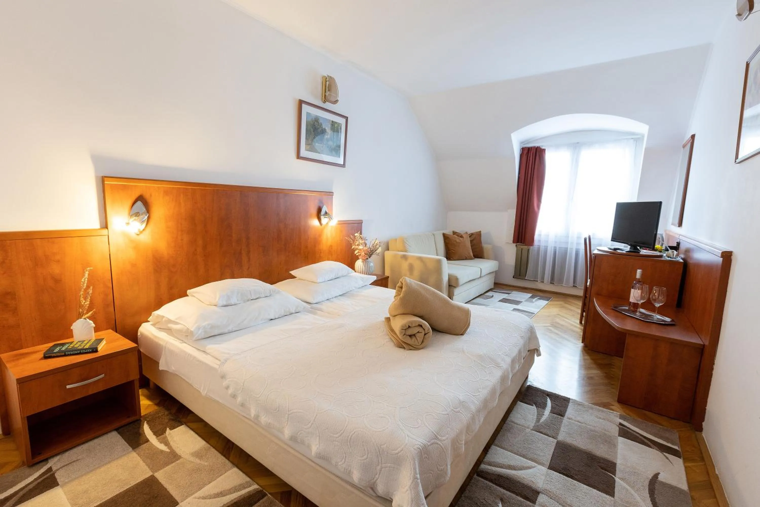 Bed in HELIOS Hotel Apartments