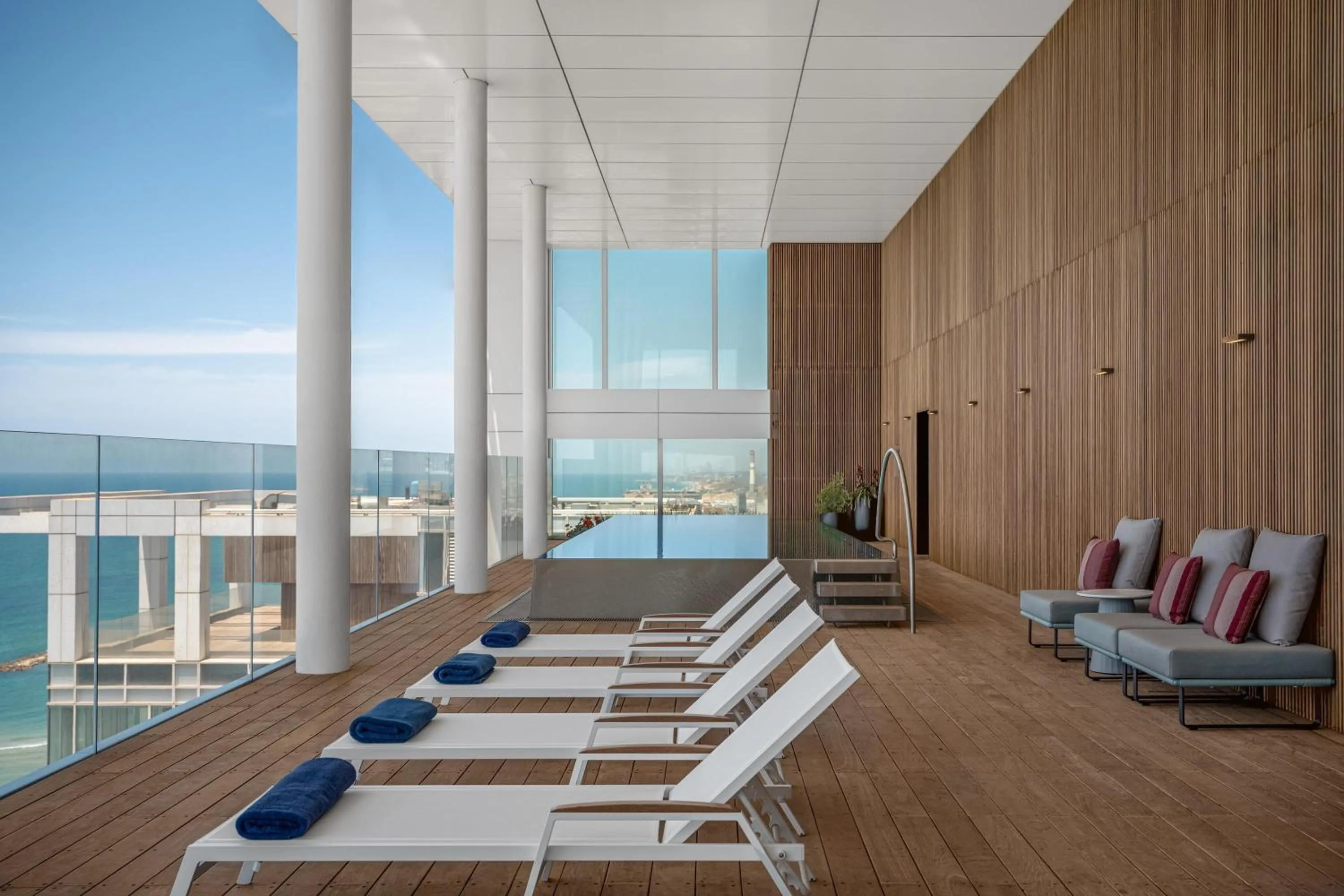 Pool view in The David Kempinski Tel Aviv