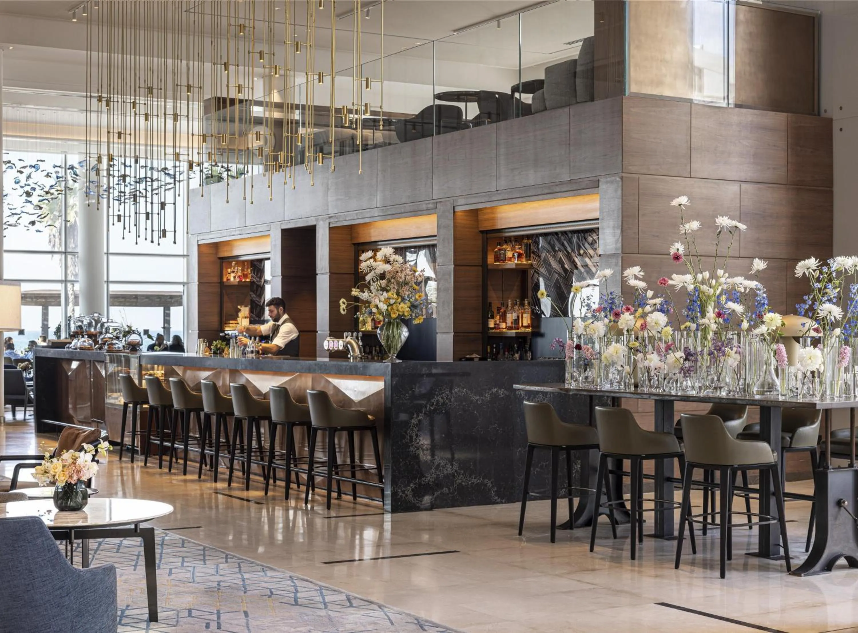 Lounge or bar in The David Kempinski Tel Aviv