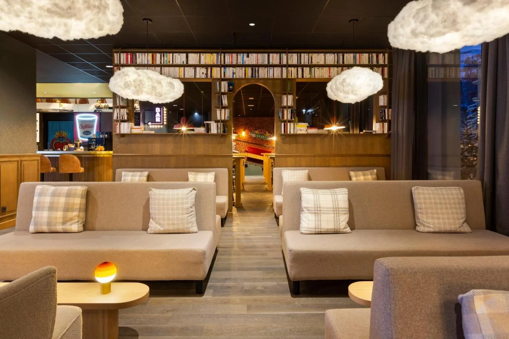 Lounge or bar in RockyPop Flaine Appartements & Spa