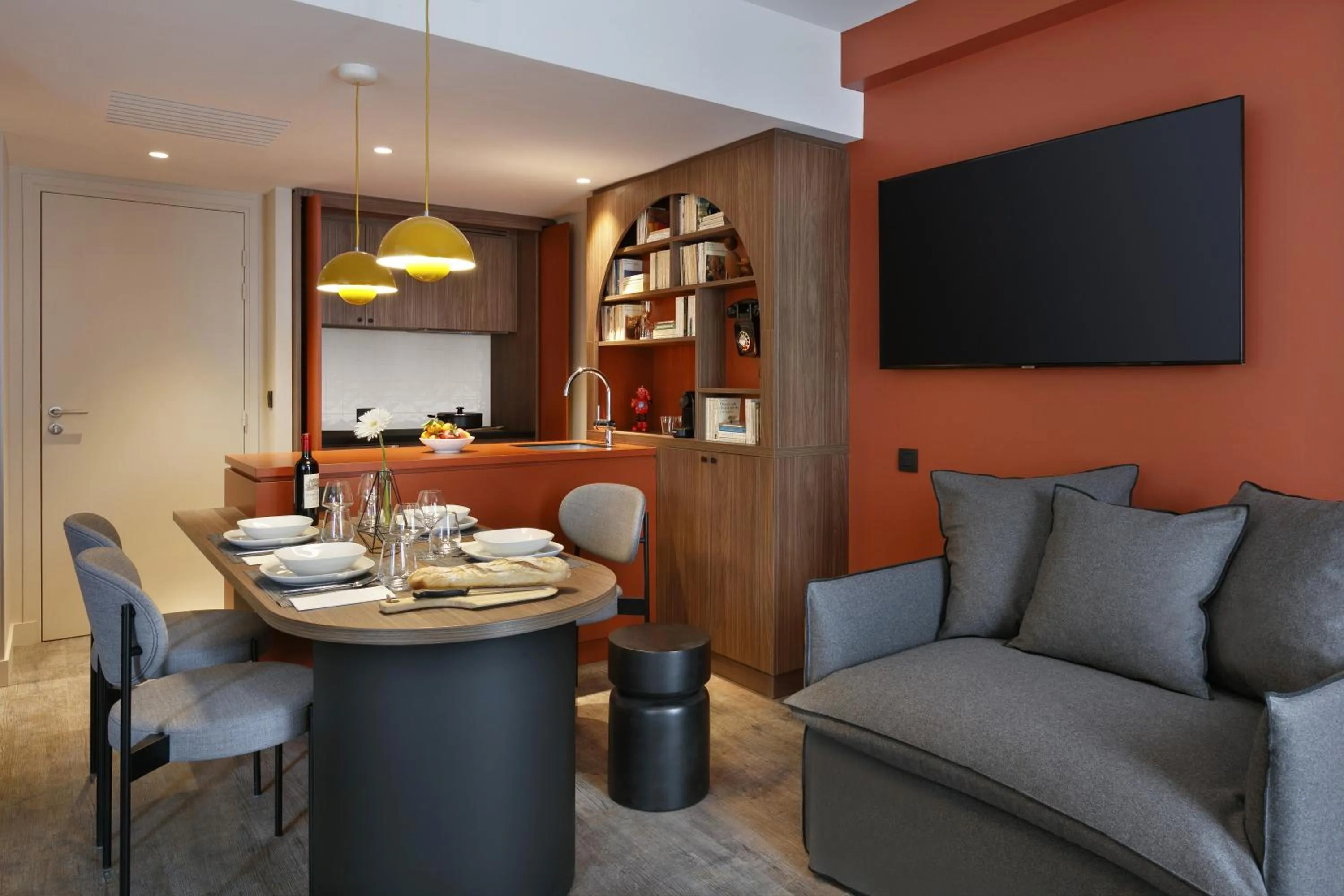 Living room in RockyPop Flaine Appartements & Spa