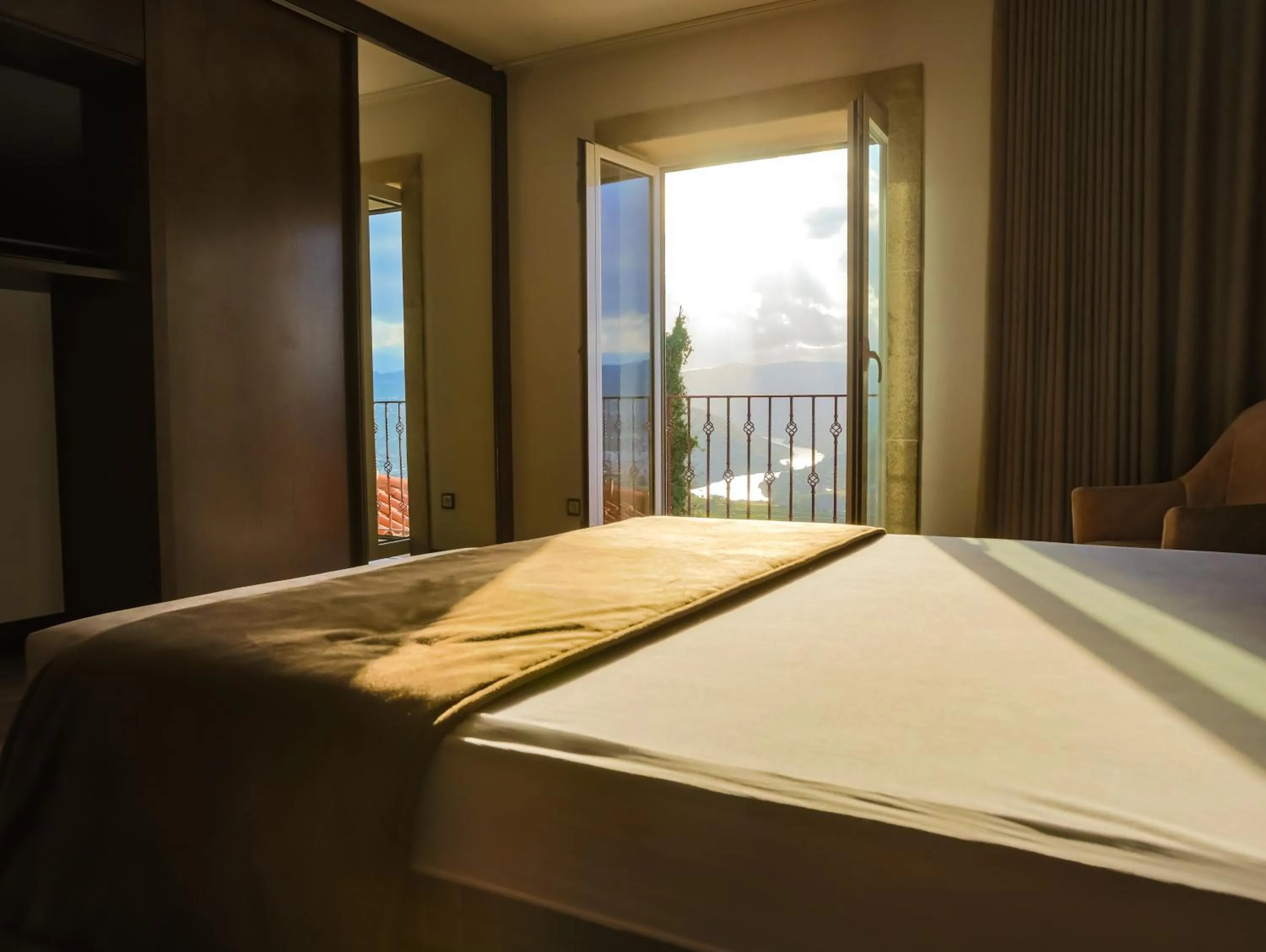 Bed in Golden Mirror