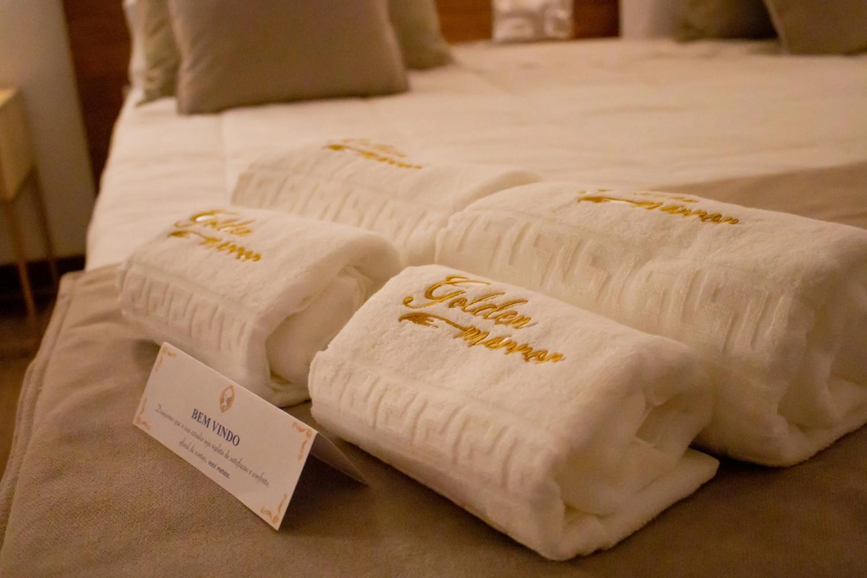 Bed in Golden Mirror