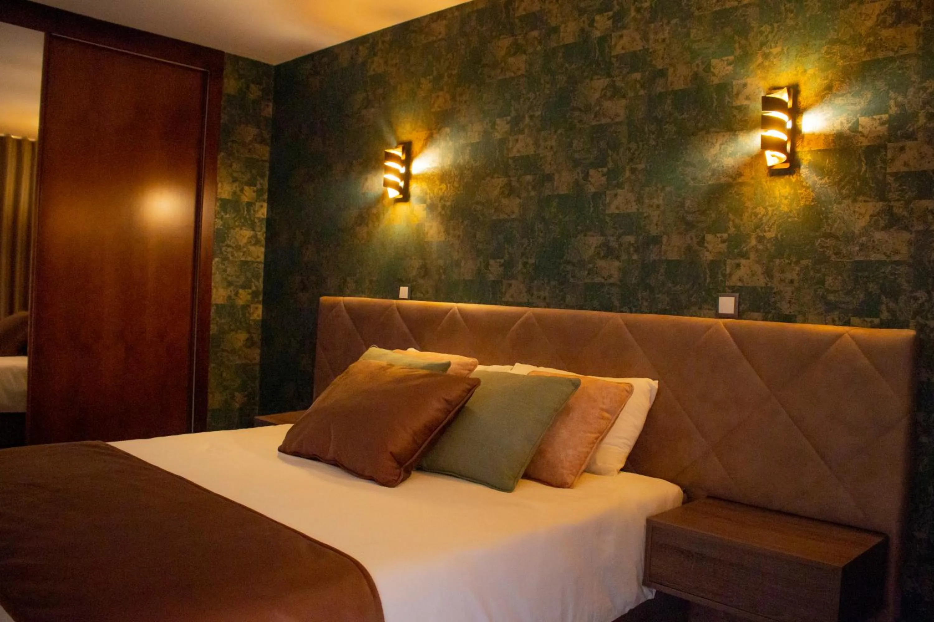 Bed in Golden Mirror