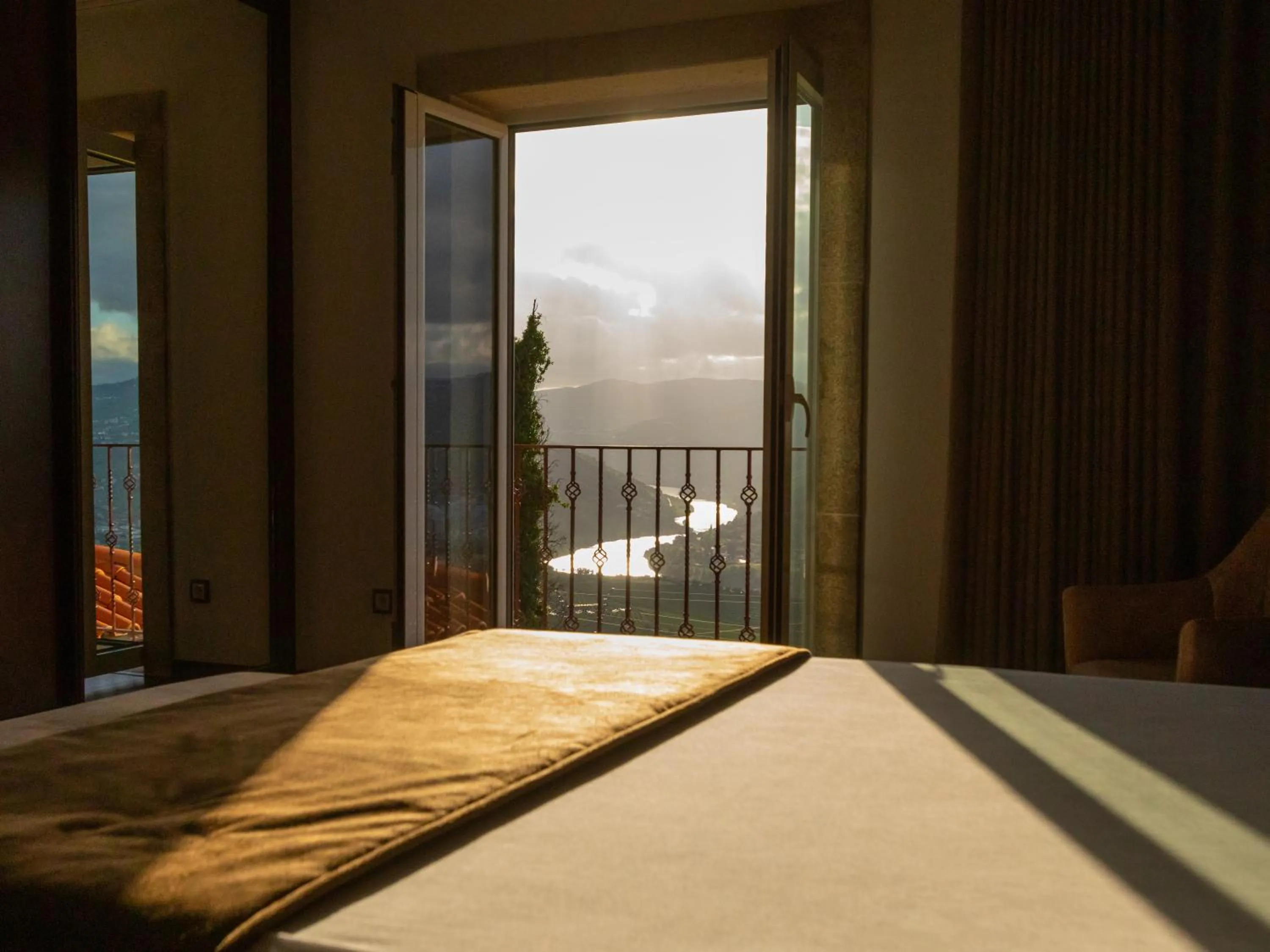 Bed in Golden Mirror