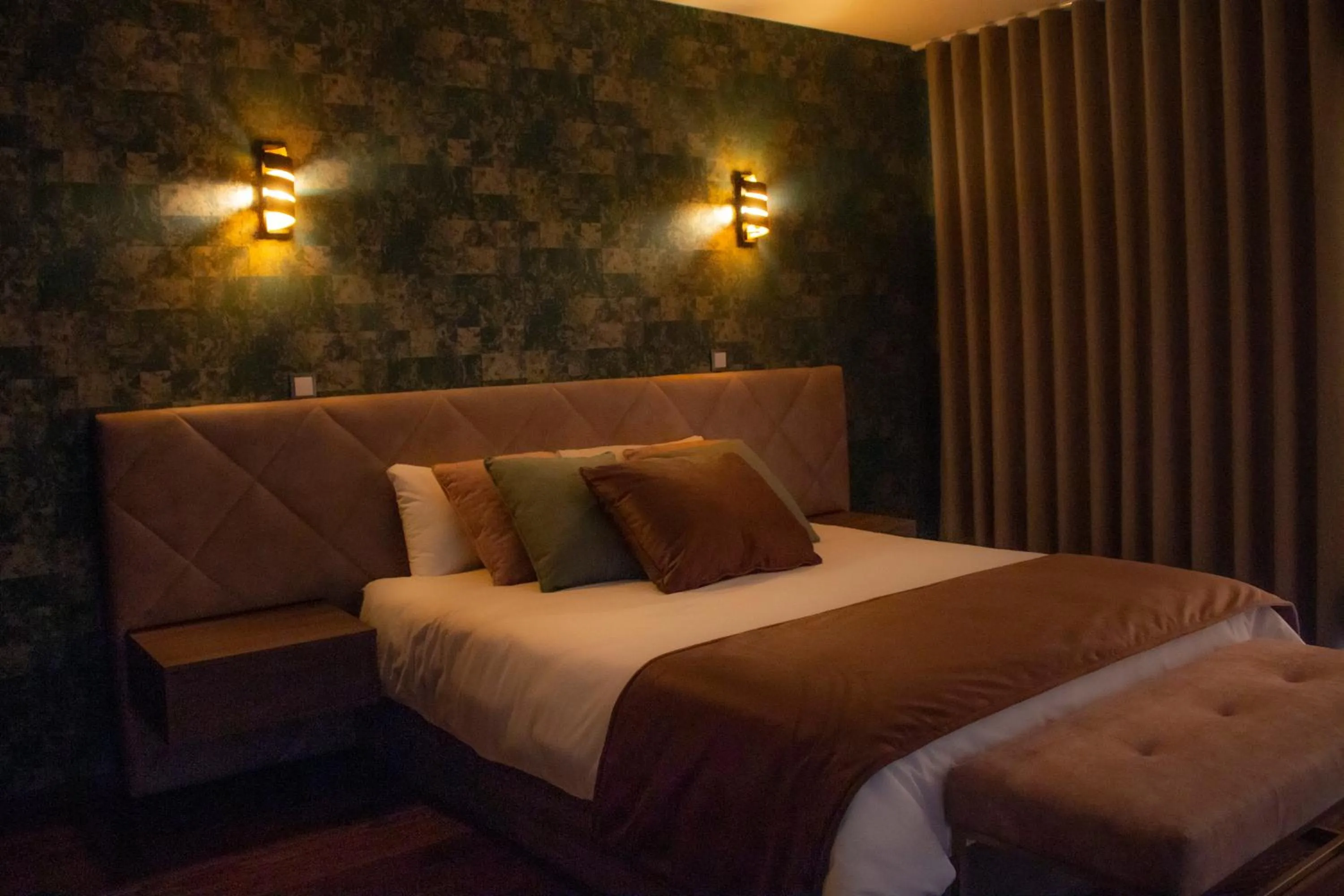 Bed in Golden Mirror