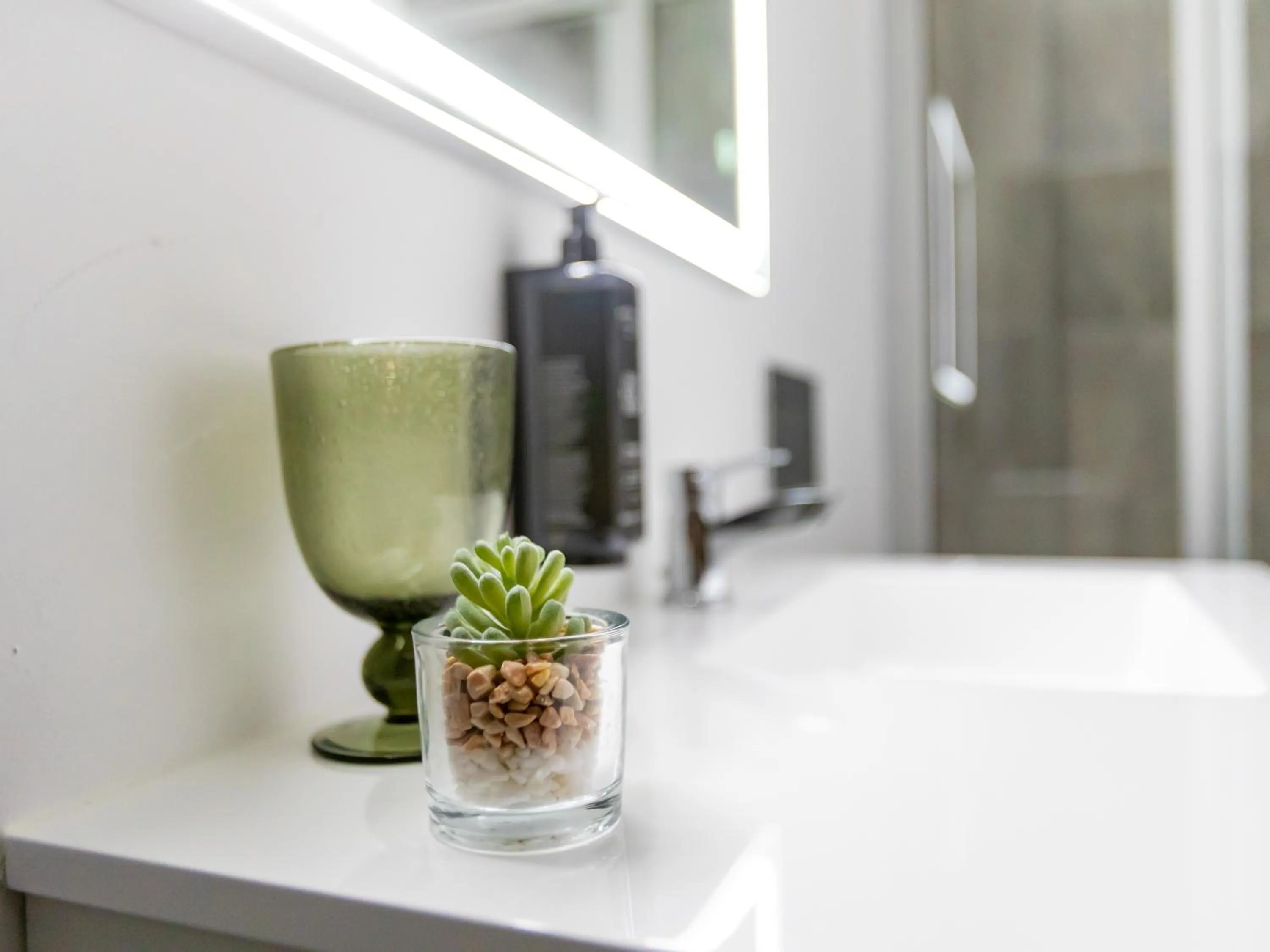 Bathroom in Golden Mirror