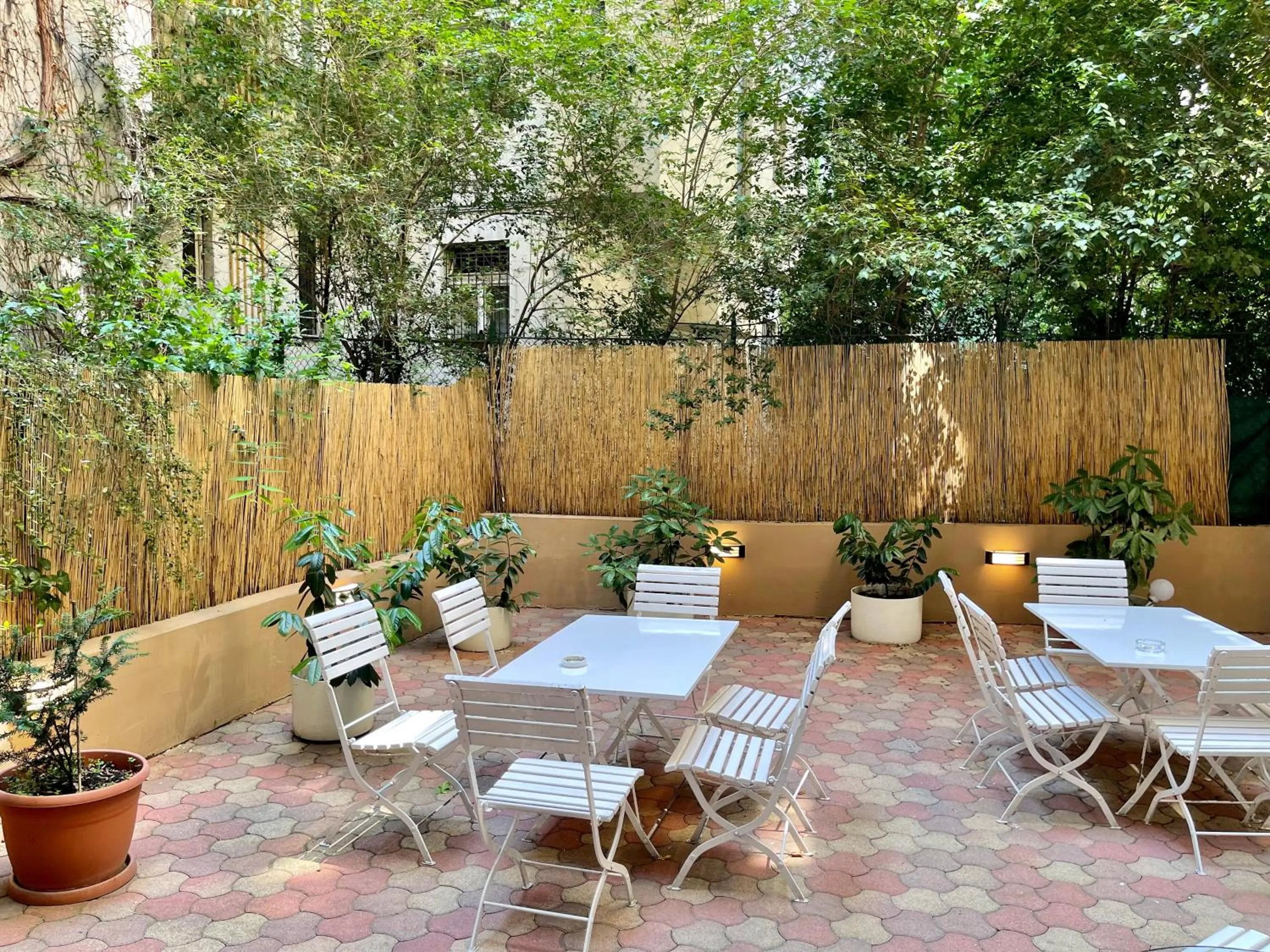 Patio in Thomas Hotel Budapest