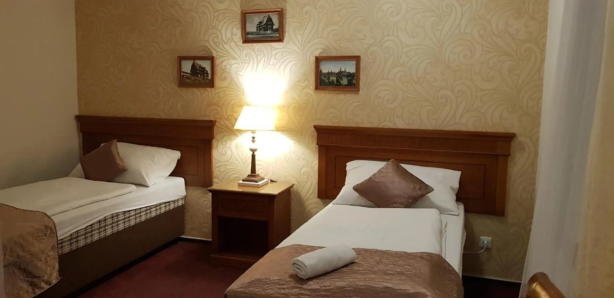 Bed in Hotel Pomezí