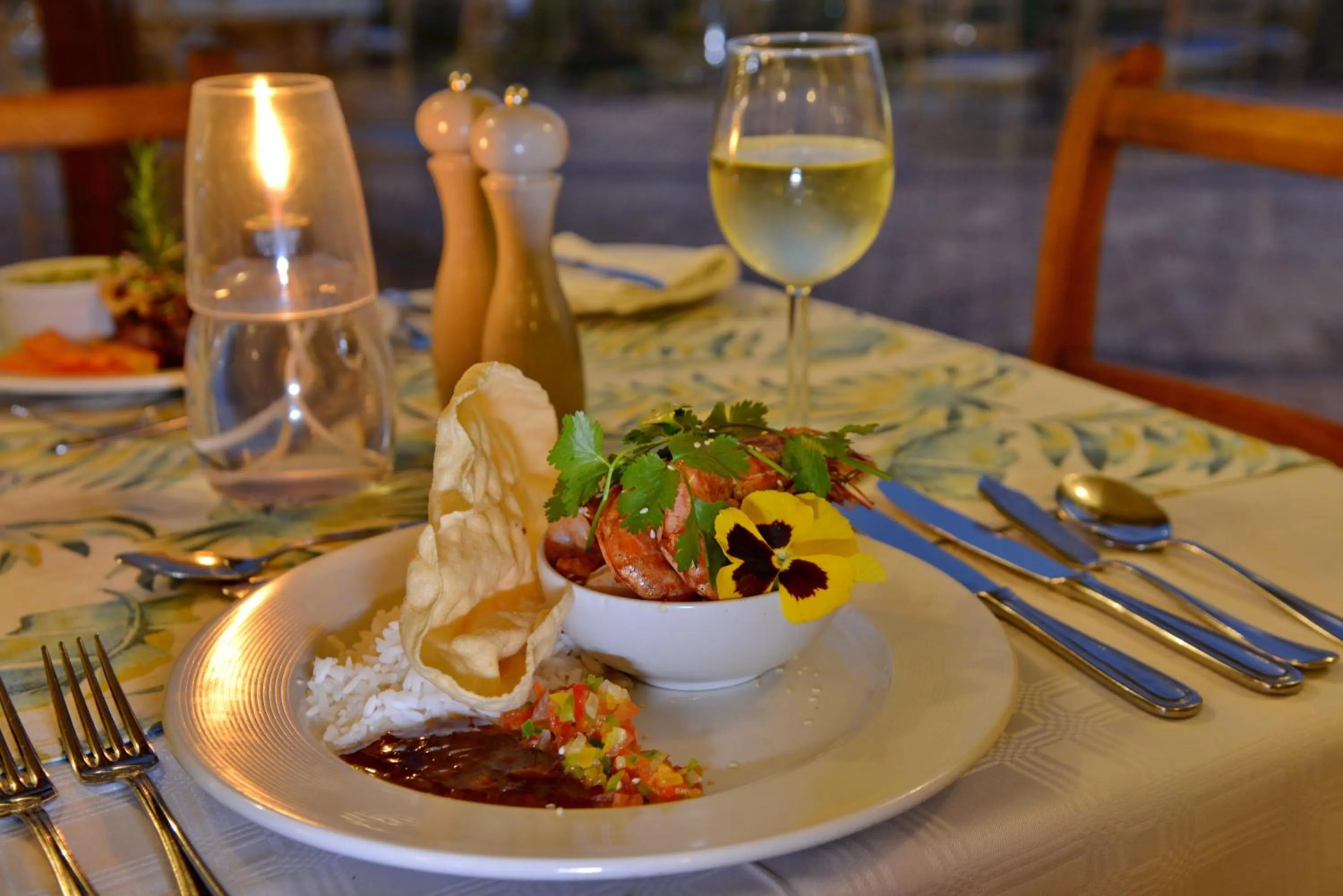 Food close-up in Pumula Beach Hotel