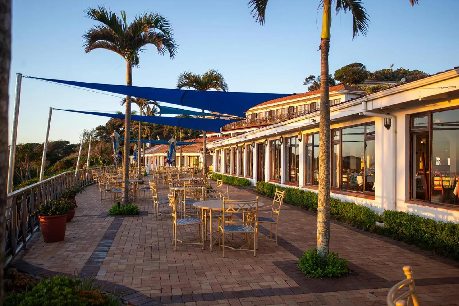 Patio in Pumula Beach Hotel