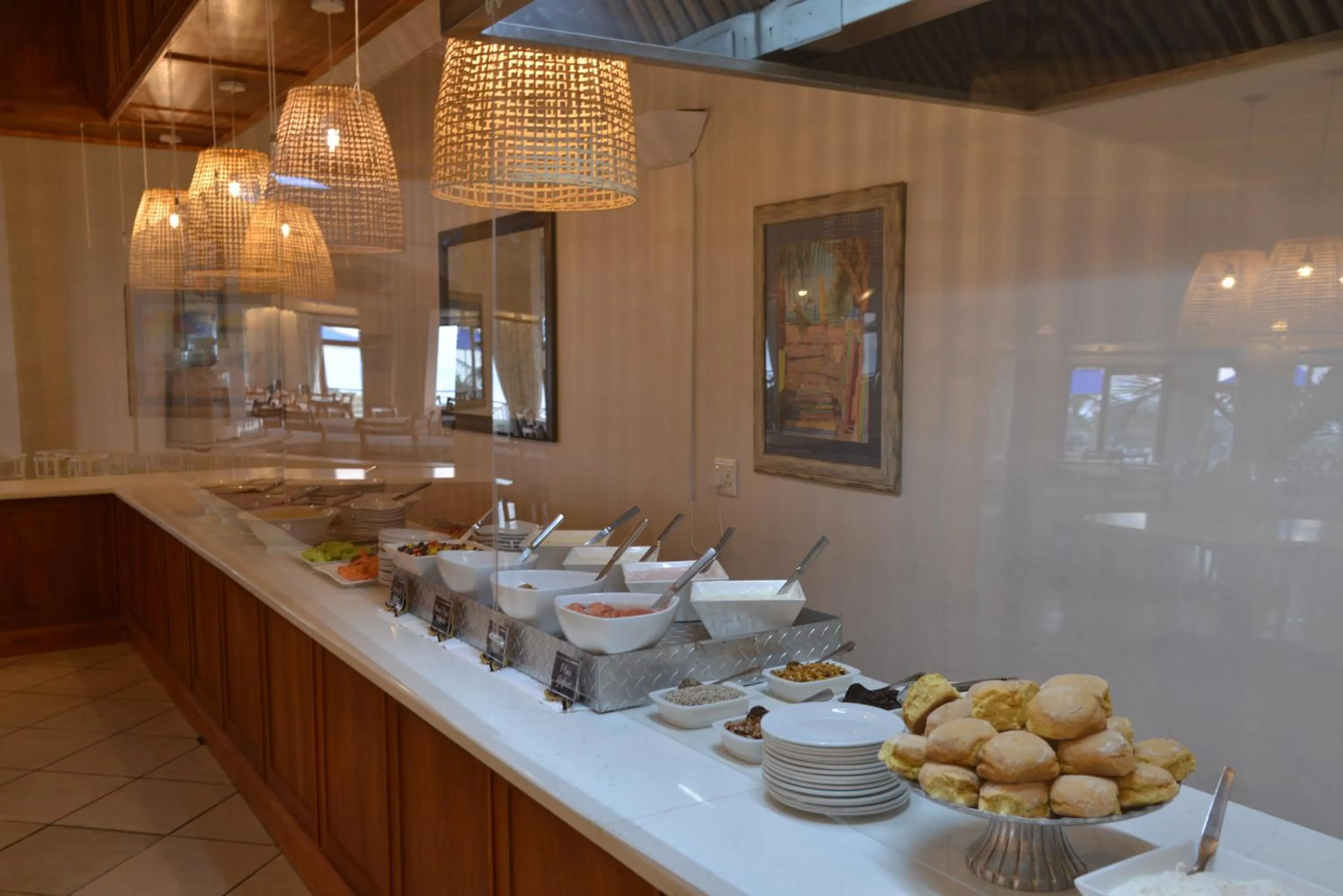 Dining area in Pumula Beach Hotel